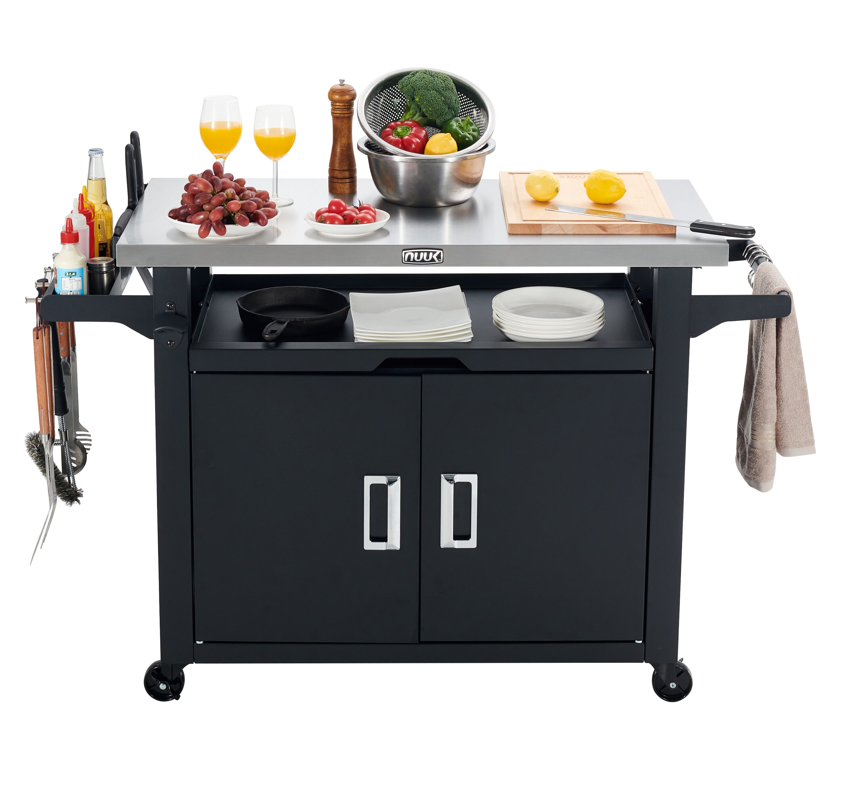 NUUK MC810 Black, Powder Coating Steel Grill cart