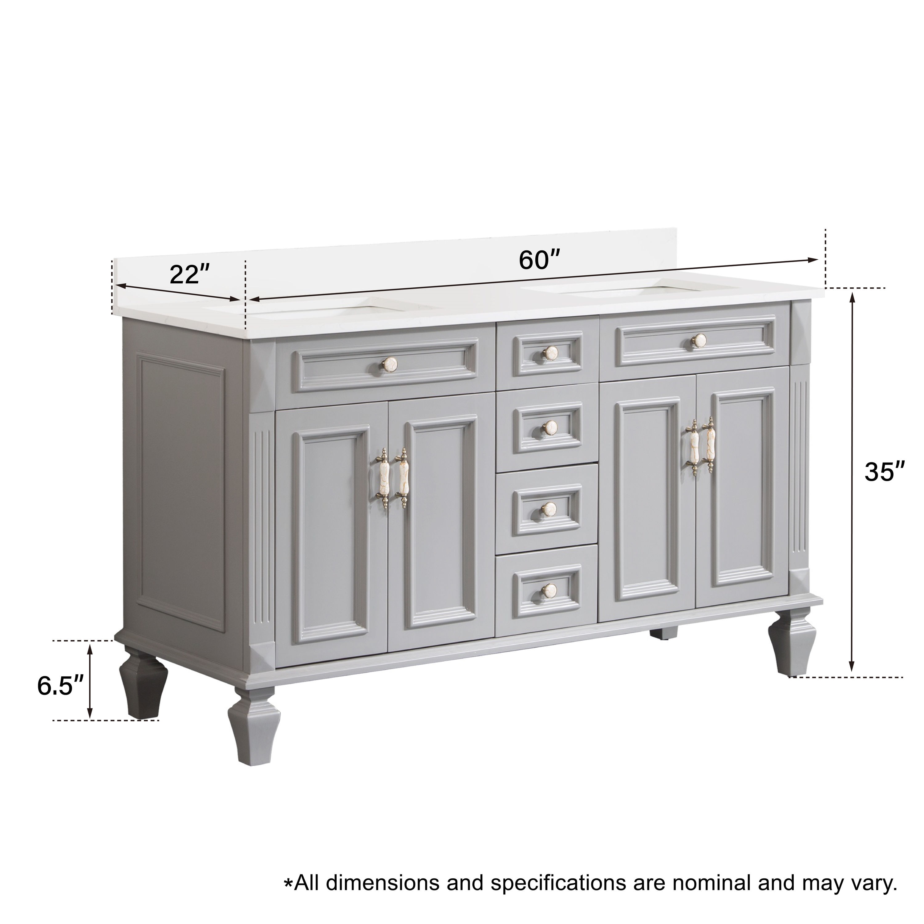 Forclover MF01-60TG Bath-Vanity-Combo - View #2