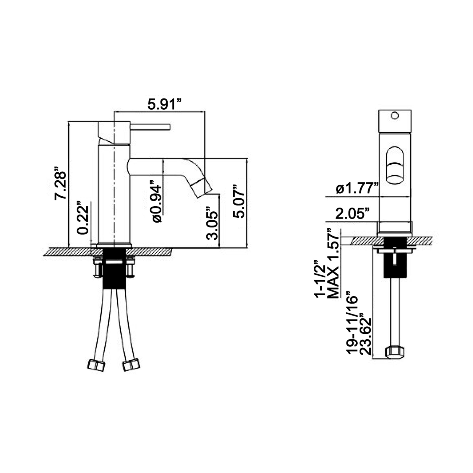 WELLFOR WB-FA015MB Lavatory-Faucets - View #7
