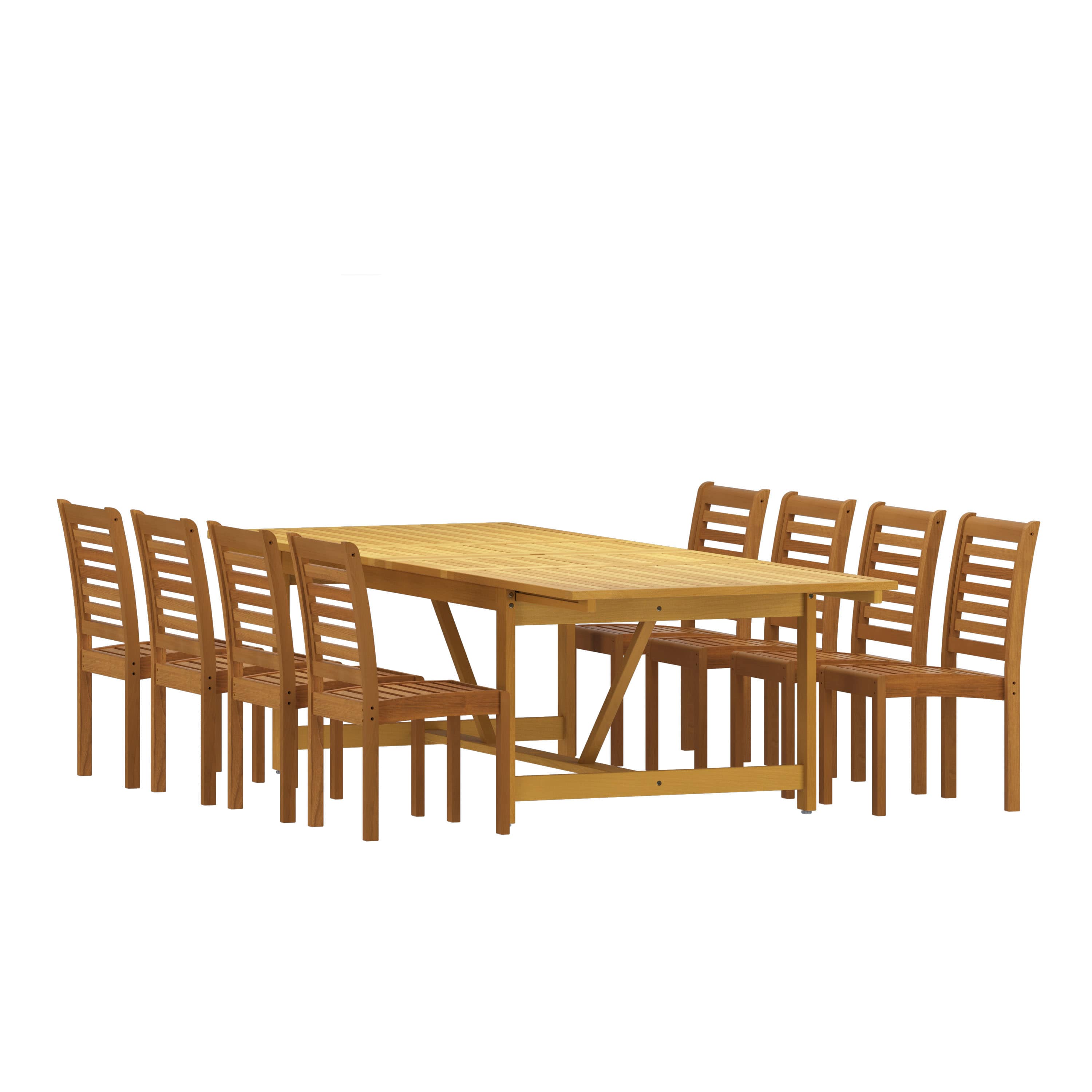 Amazonia LEYLOT-8-470-T Urban Elements Sumatra Patio Dining Set for 8 – Perfect for Family and Friends - Modern and Stylish Dining Table with Chairs