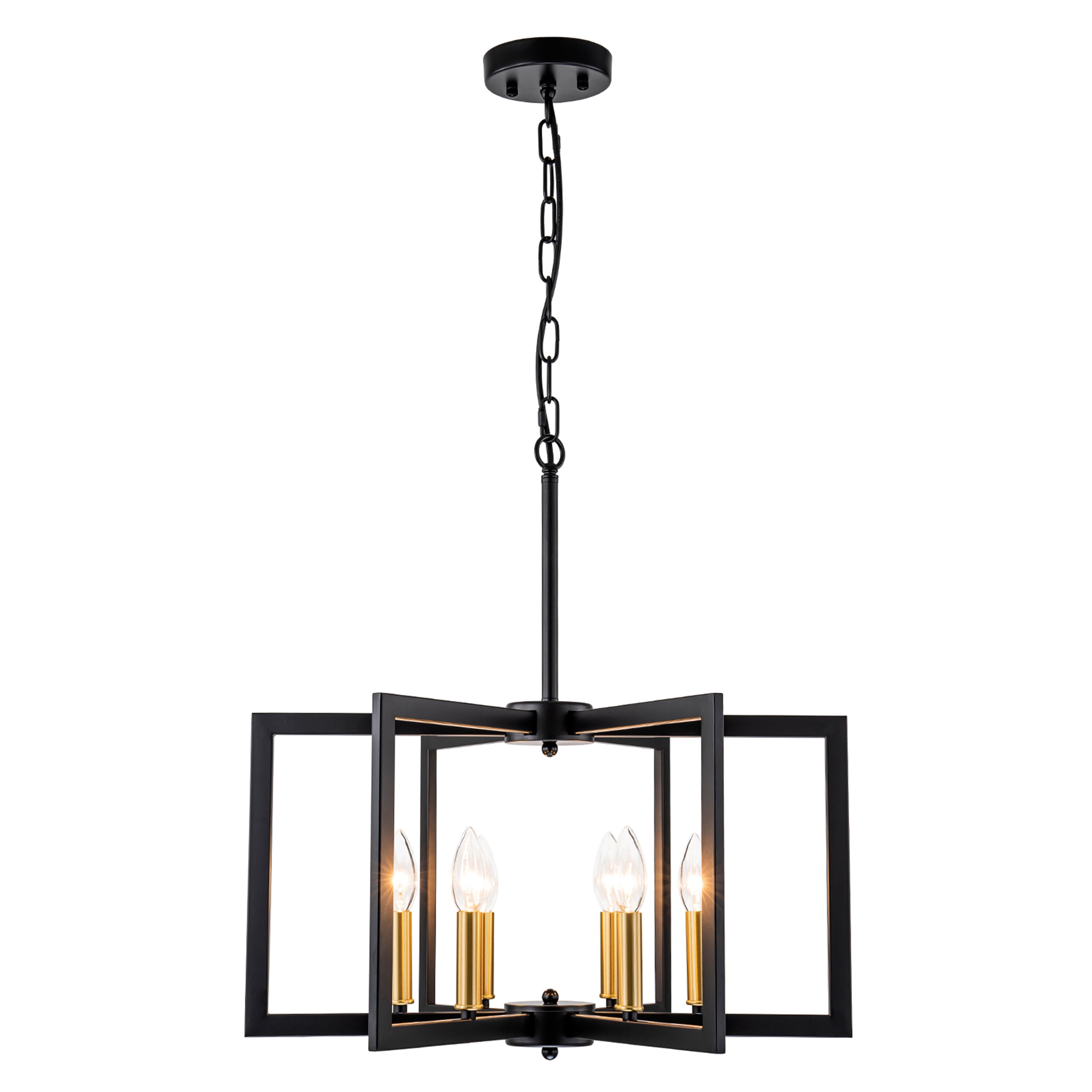 GoYeel ZP104BG06 6 -Light Black/Gold Modern/contemporary Geometric Hanging Pendant light