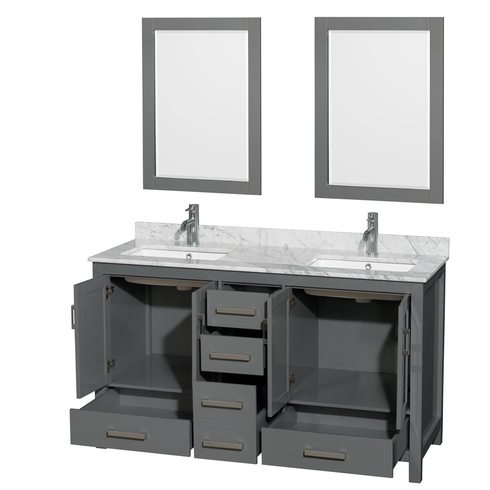 Wyndham Collection WCS141460DKGCMUNSM24 Bath-Vanity-Combo - View #2