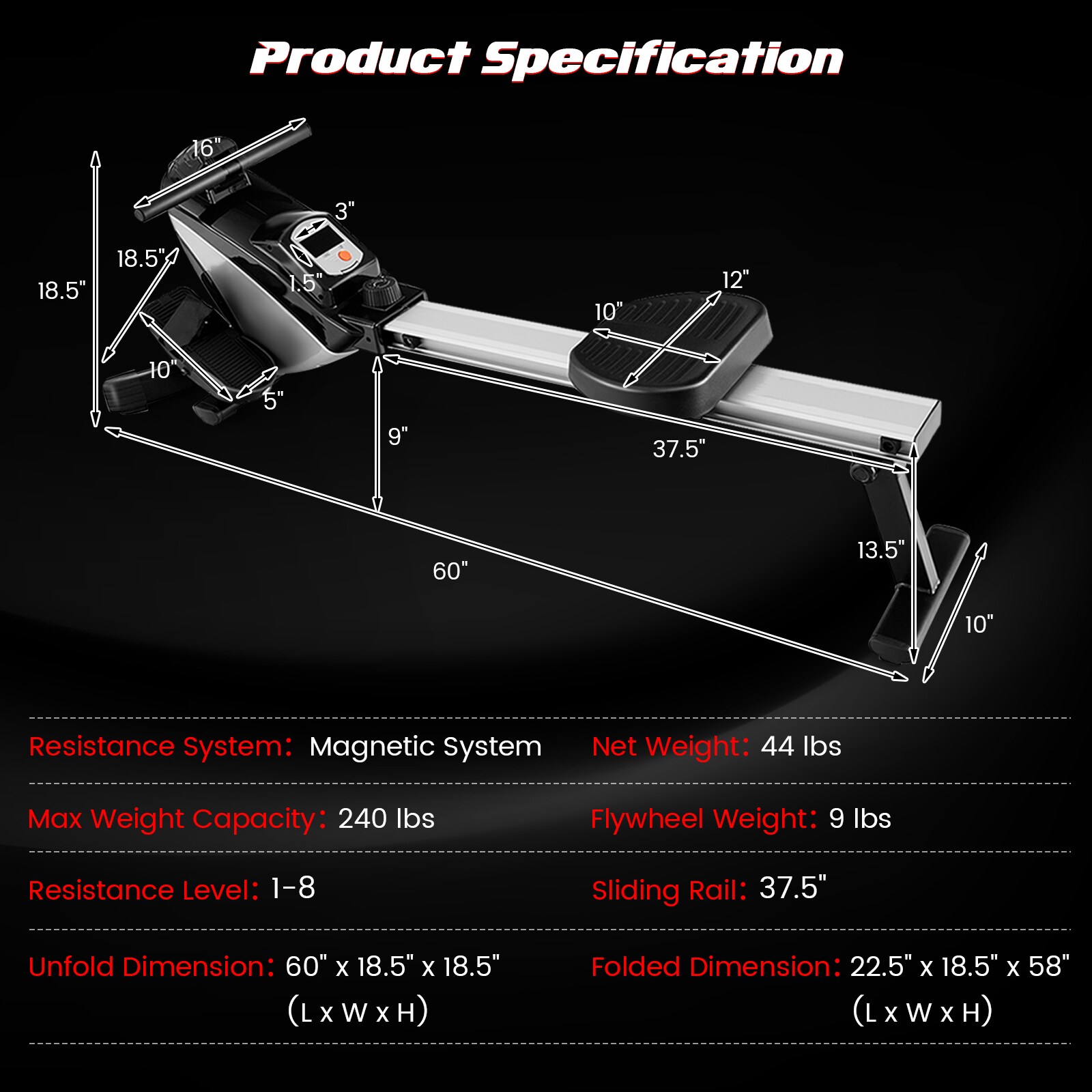 SUGIFT LW108SUGHY4379 Rowing-Machines - View #3