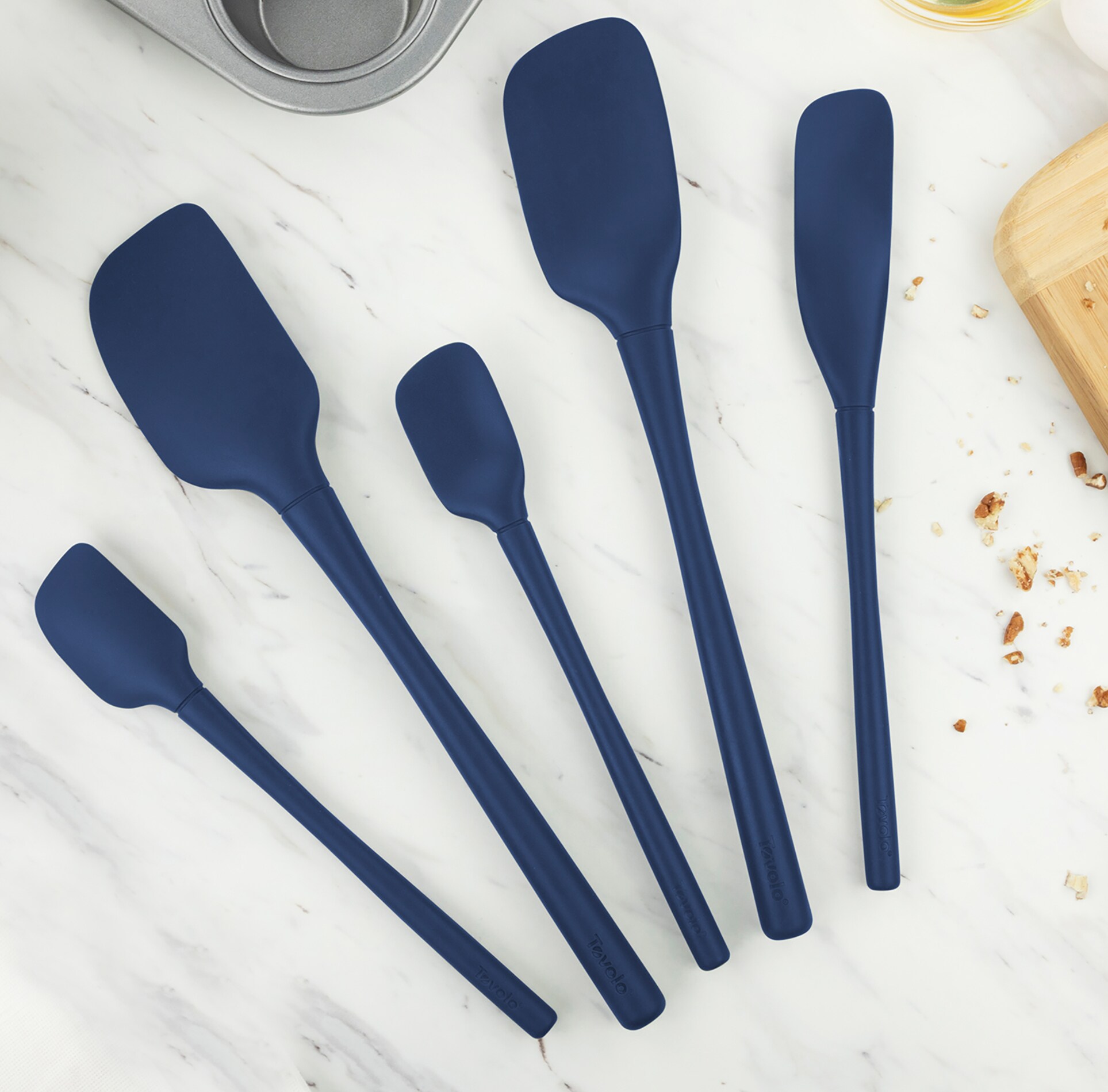 Tovolo Flex-Core Stainless Steel Handled Spatula - Stratus Blue