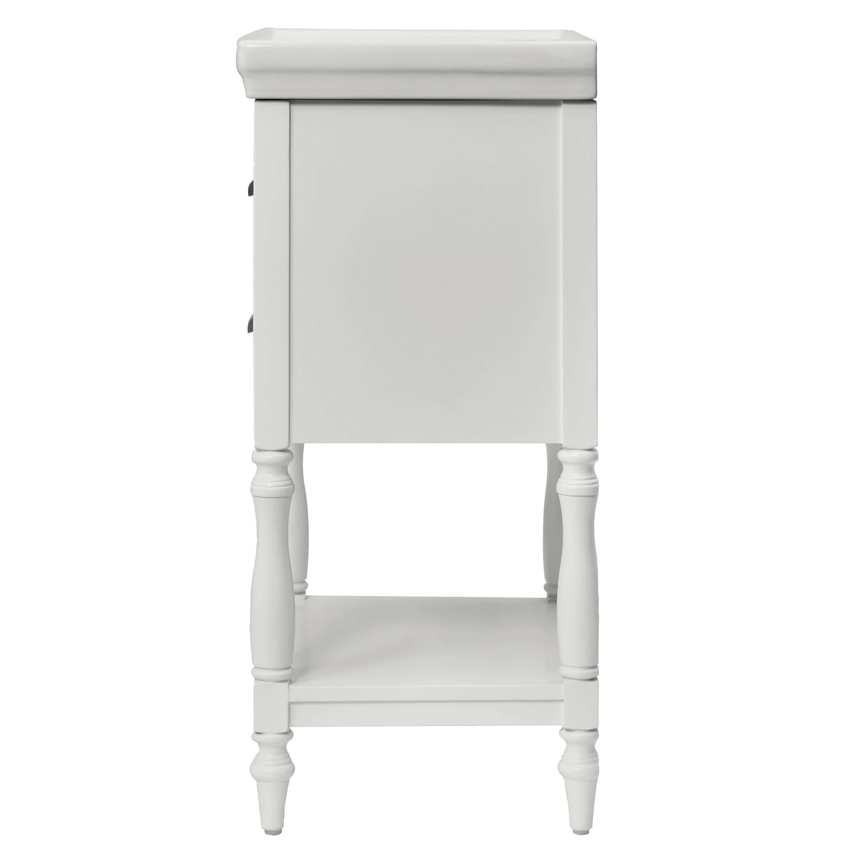 CRAFT + MAIN Cherie 24-in White Single Sink Bathroom Vanity with White ...