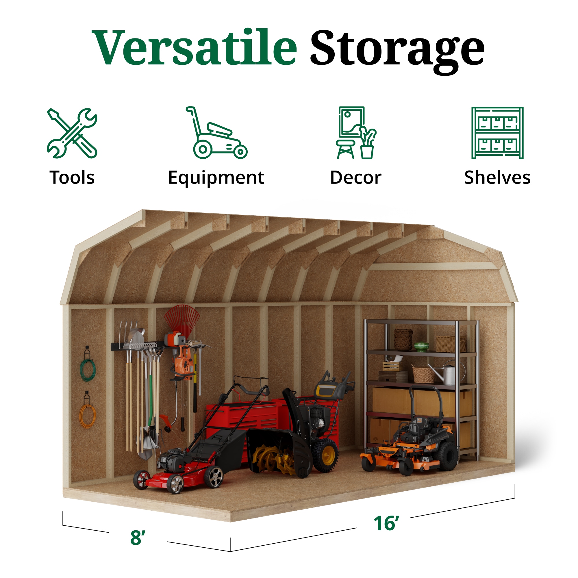 Little Cottage Co 8X16 VGB-6-PC-FK Wood-Storage-Buildings - View #5