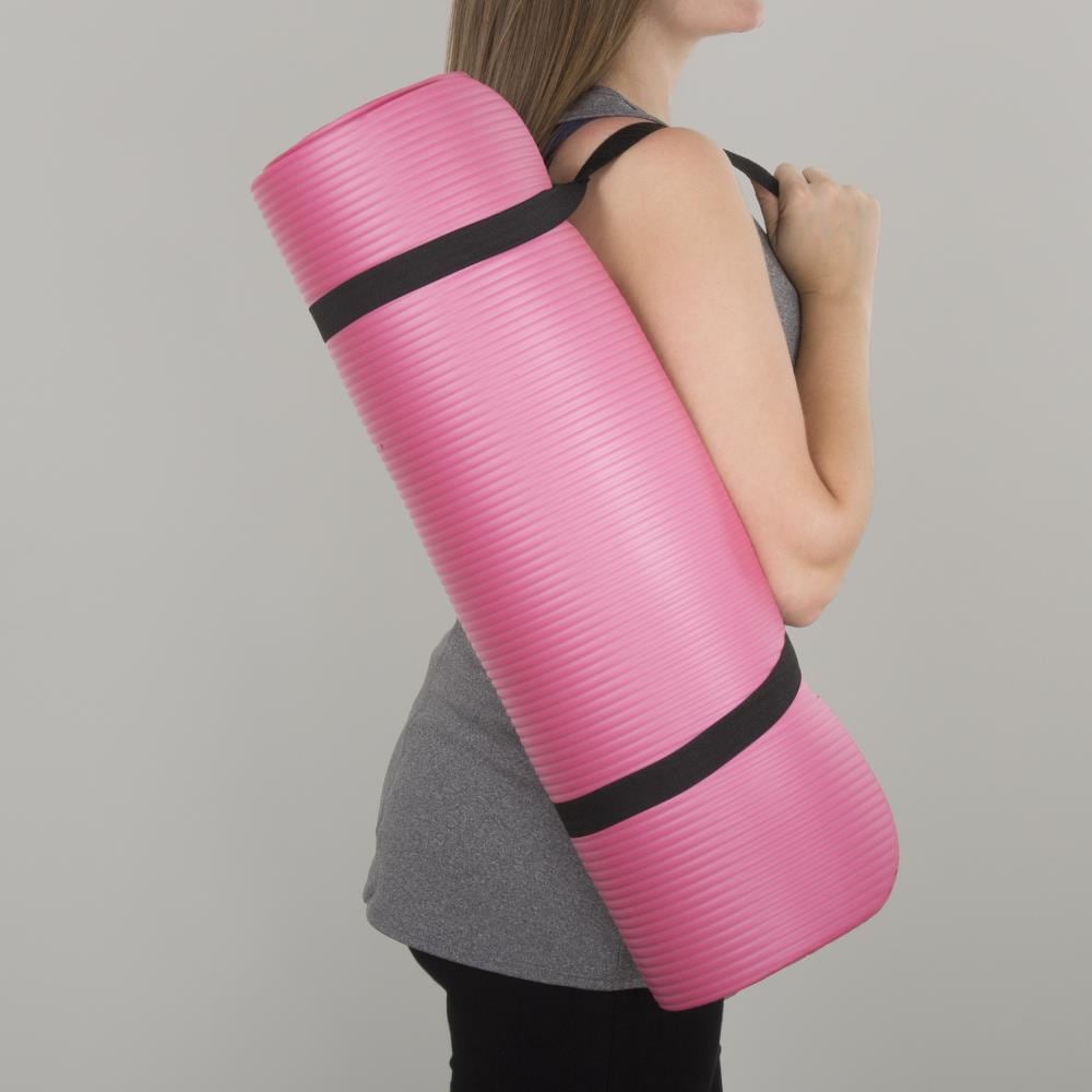 wasmiddel antenne Ambient Leisure Sports 0.5-mm Yoga Mat with Carrying Strap in the Yoga Mats  department at Lowes.com