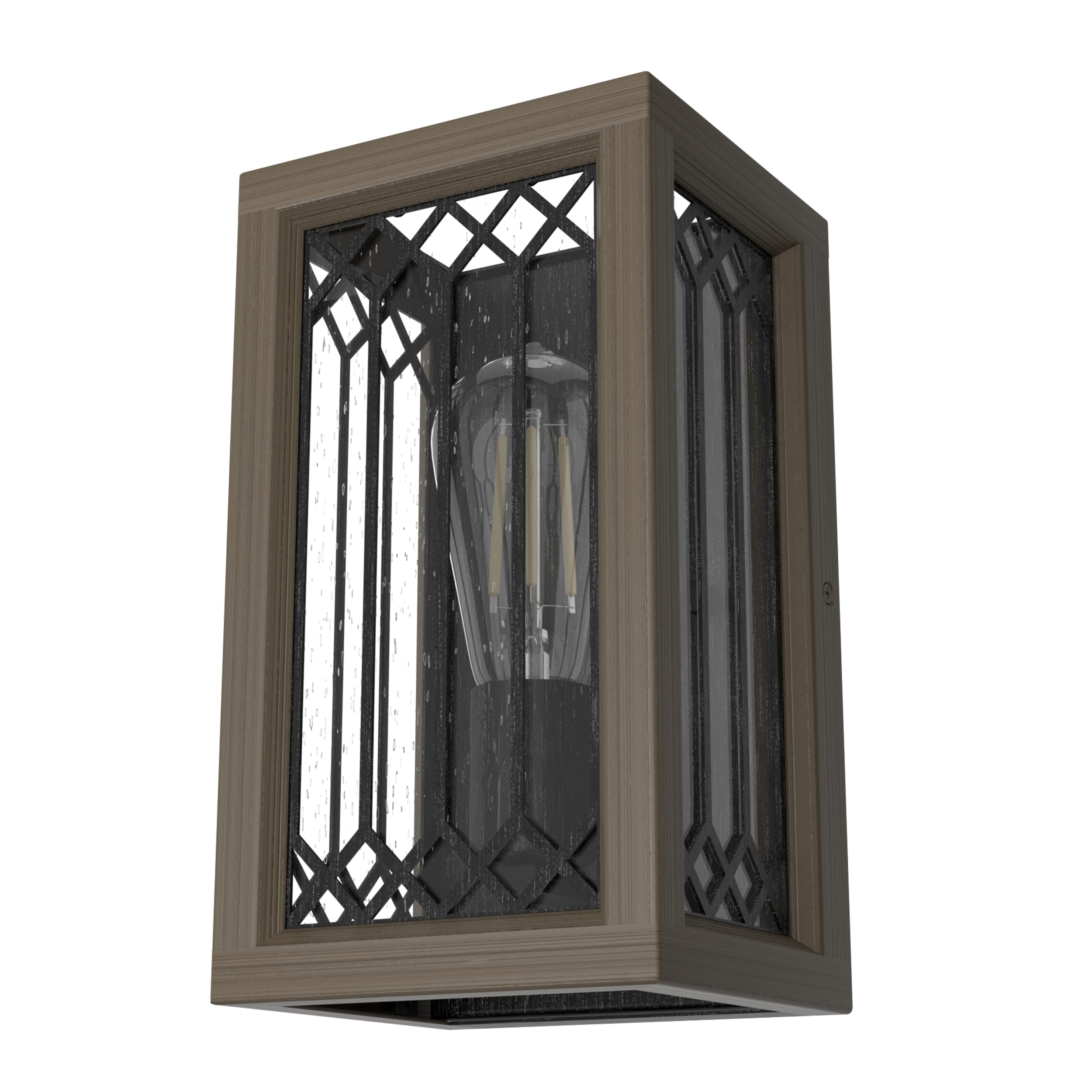 Hunter 19971 Chevron 5.25-in W 1 -Light Satin Brown Transitional Wall Sconce