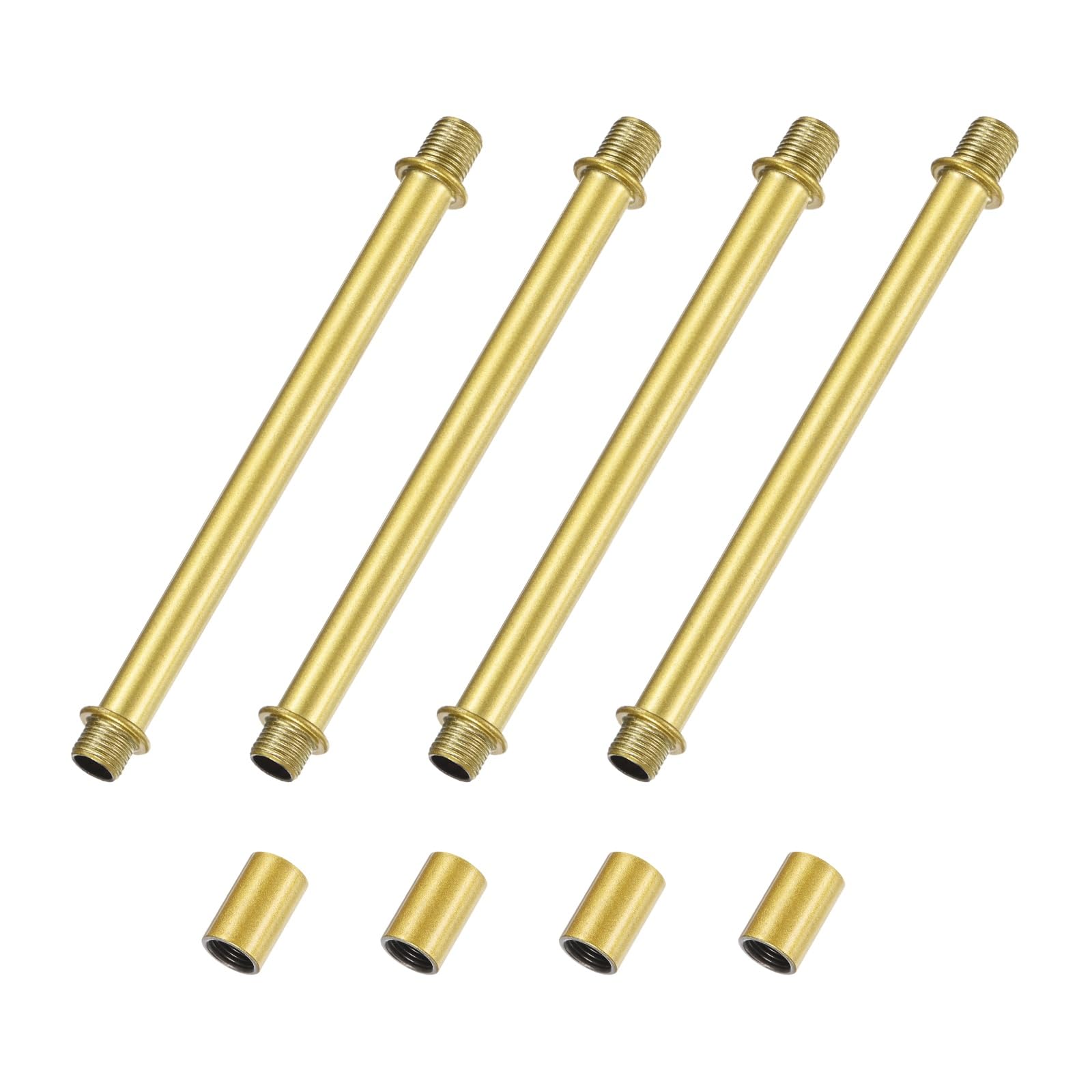 Anqtovp 4 Set Straight Pipe Lamp Stem Kit 150mm Long M10 Double End ...