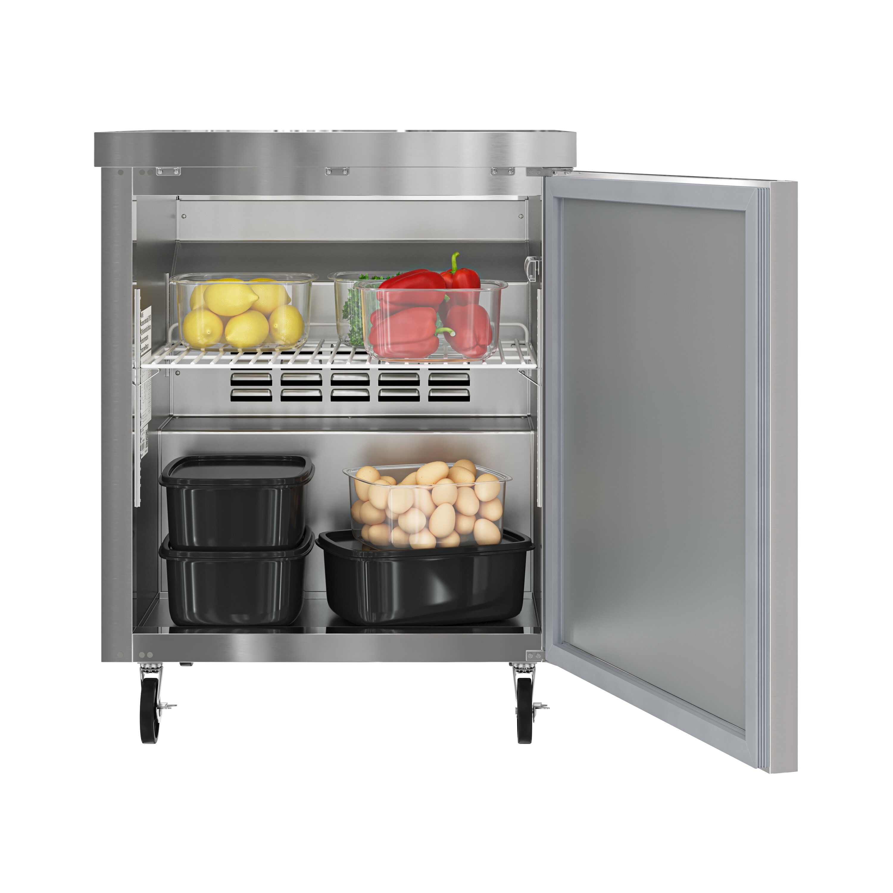 Peak Cold Commercial Under Counter Stainless Steel Freezer; 27 W