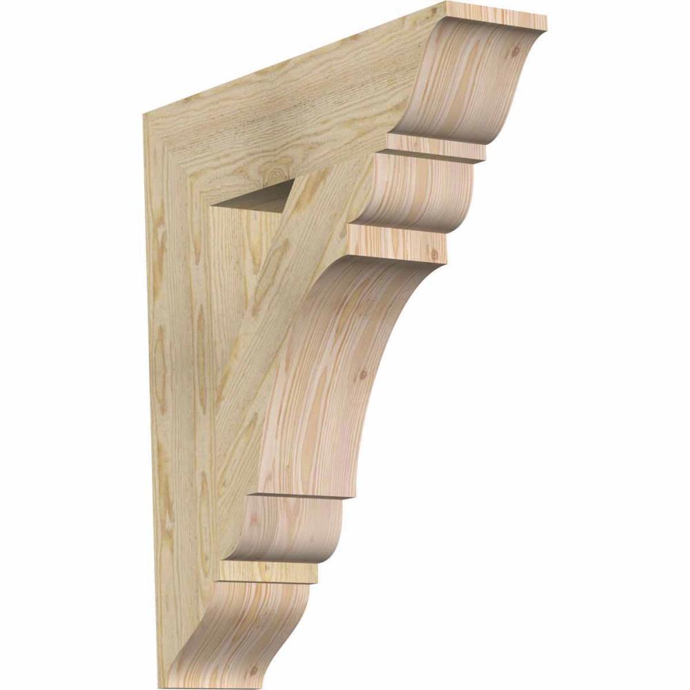 Ekena Millwork BKT06X26X30OLY01RDF Olympic traditional rough sawn 6-in x 26-in x 30-in Douglas fir Brown Wood Standard bracket