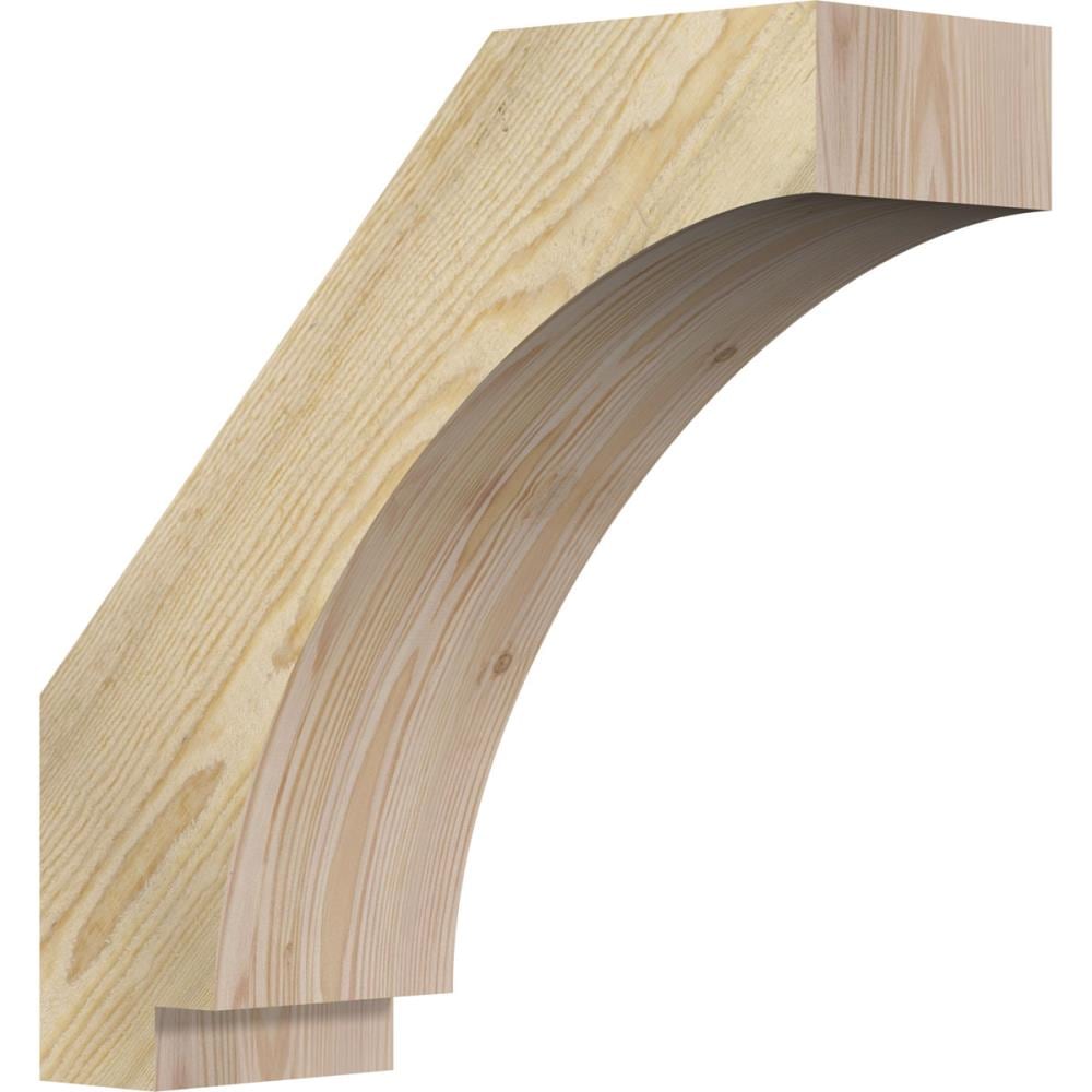 Ekena Millwork BRC06X18X18IMP00RDF 6-in x 18-in x 18-in Douglas Fir Unfinished Wood Imperial Rough Sawn Knee Brace