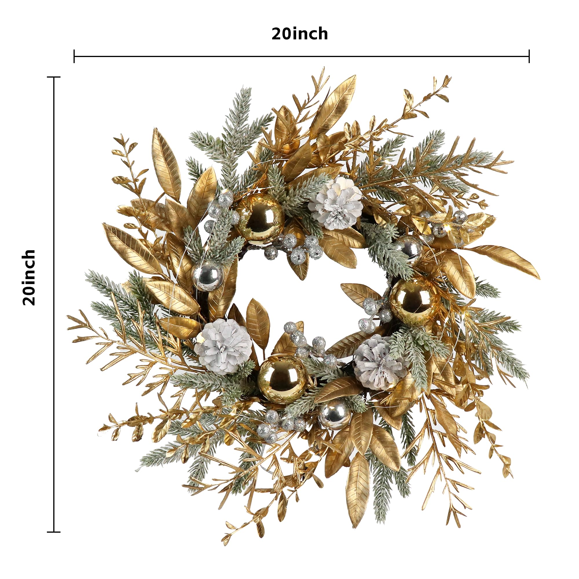 WELLFOR CM-HGY-22761US Artificial-Christmas-Wreaths - View #6