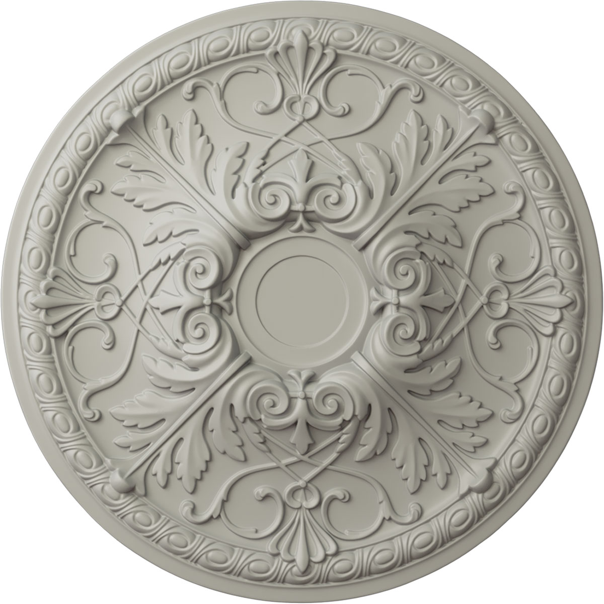 Ekena Millwork CM26TNPCF Tristan 26-in W x 26-in L Painted Pot Of Cream Polyurethane Whole Ceiling Medallion