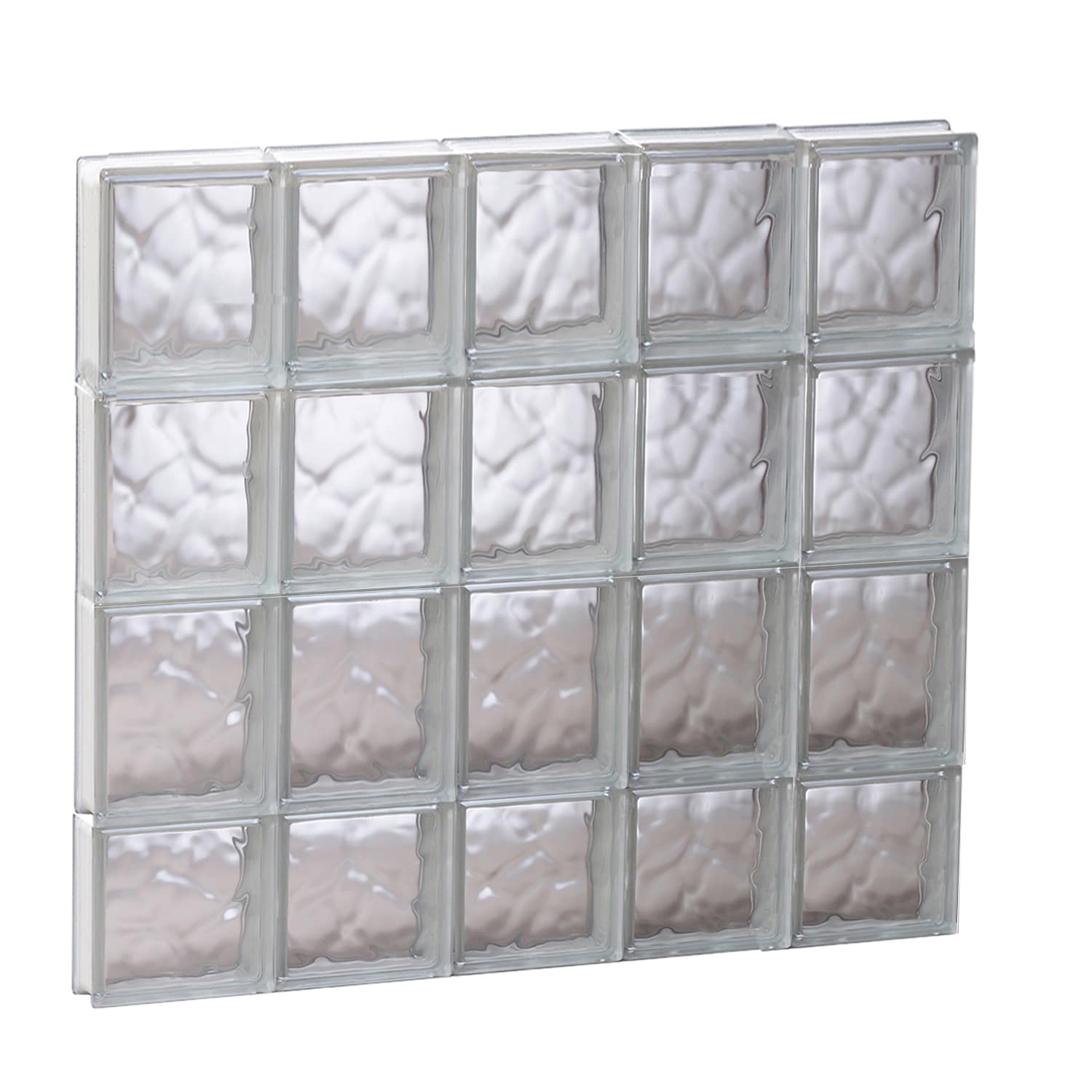 REDI2SET S3030DC Wavy Glass 28-3/4-in x 29-in Frameless Replacement Glass Block Window