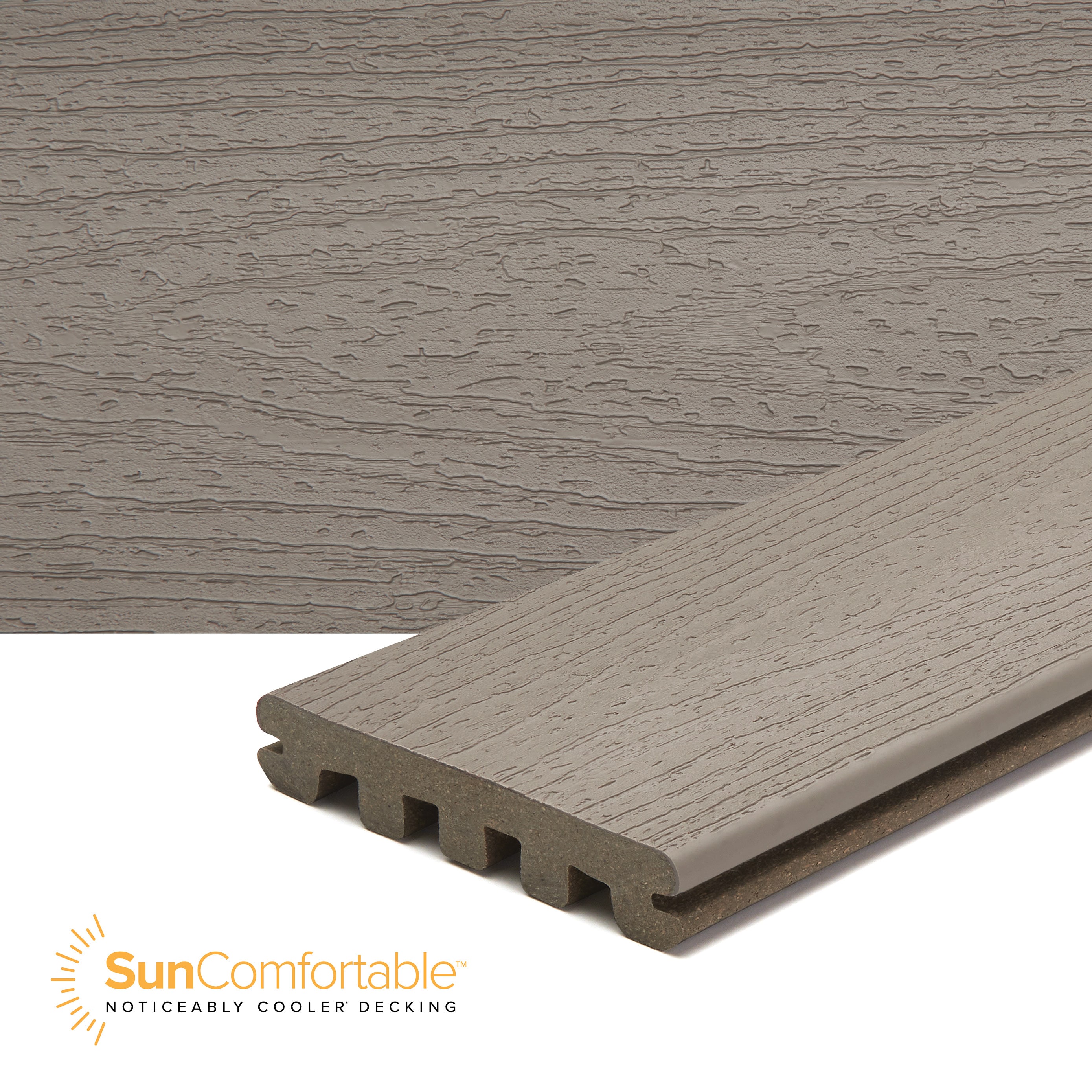 Trex TP010620E2G01 Enhance Basics 1-in x 6-in x 20-ft Tide Pool Grooved Composite Deck board