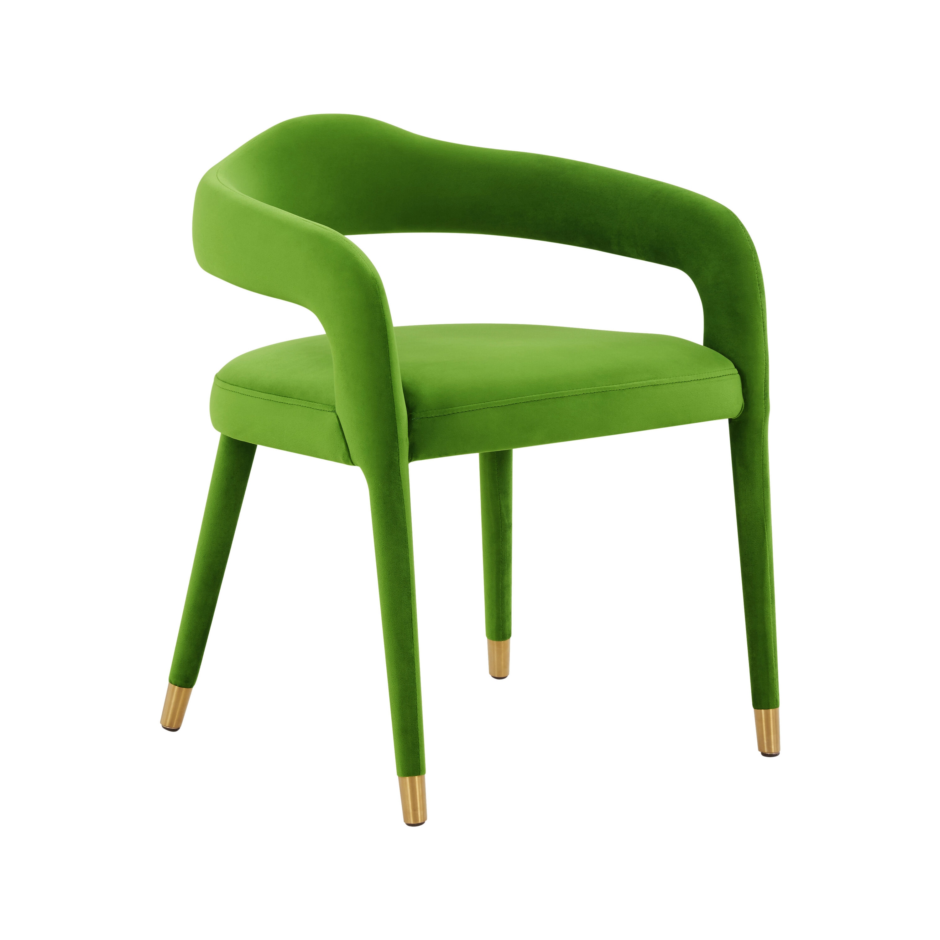 TOV Furniture TOV-D68417 Lucia Velvet Upholstered Dining Arm Chair (Wood Frame)
