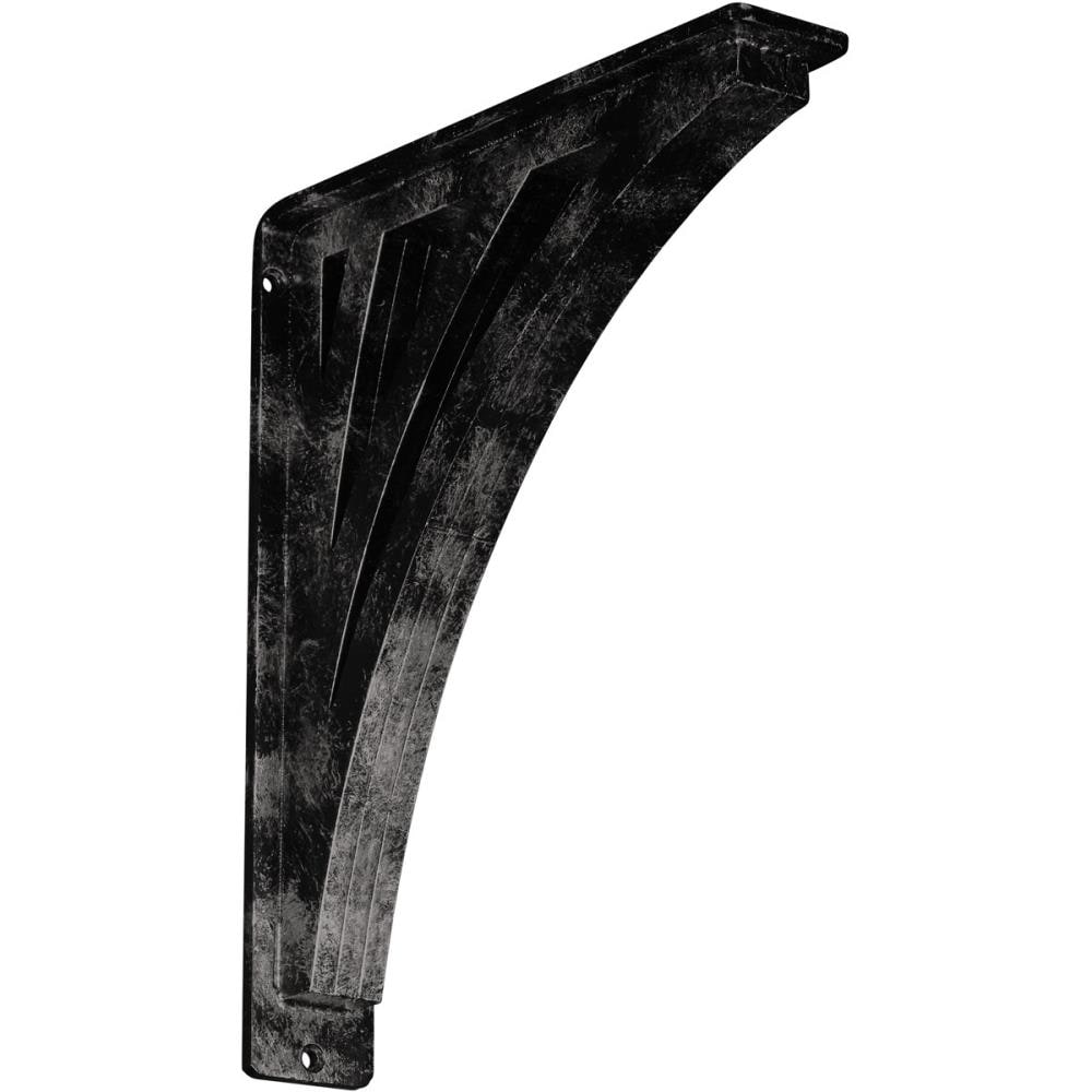 Ekena Millwork BKTM02X10X12TNEAWS Nevio 10-in x 2-in x 12-in Gray Wrought iron Countertop support bracket