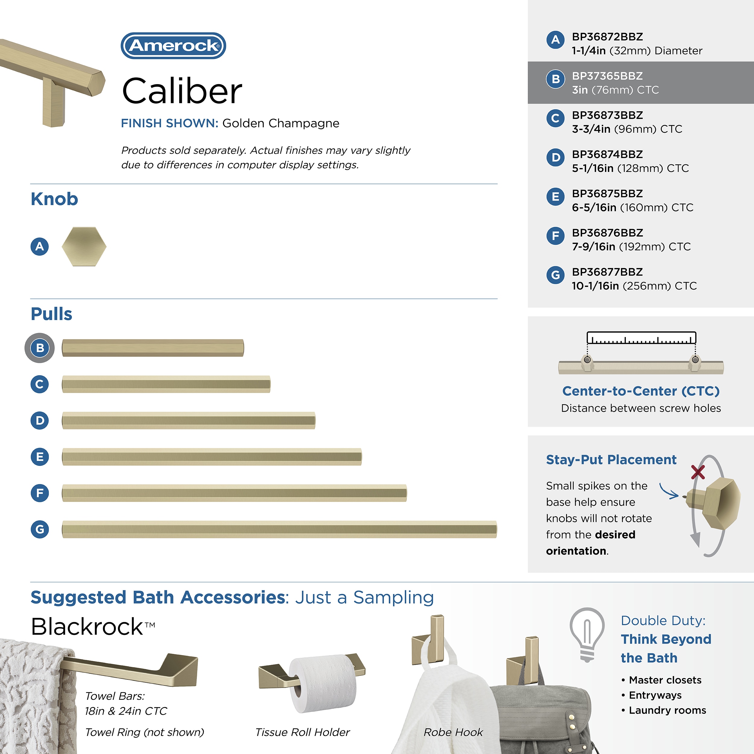 Amerock BP37365BBZ Cabinet-Pulls - View #6