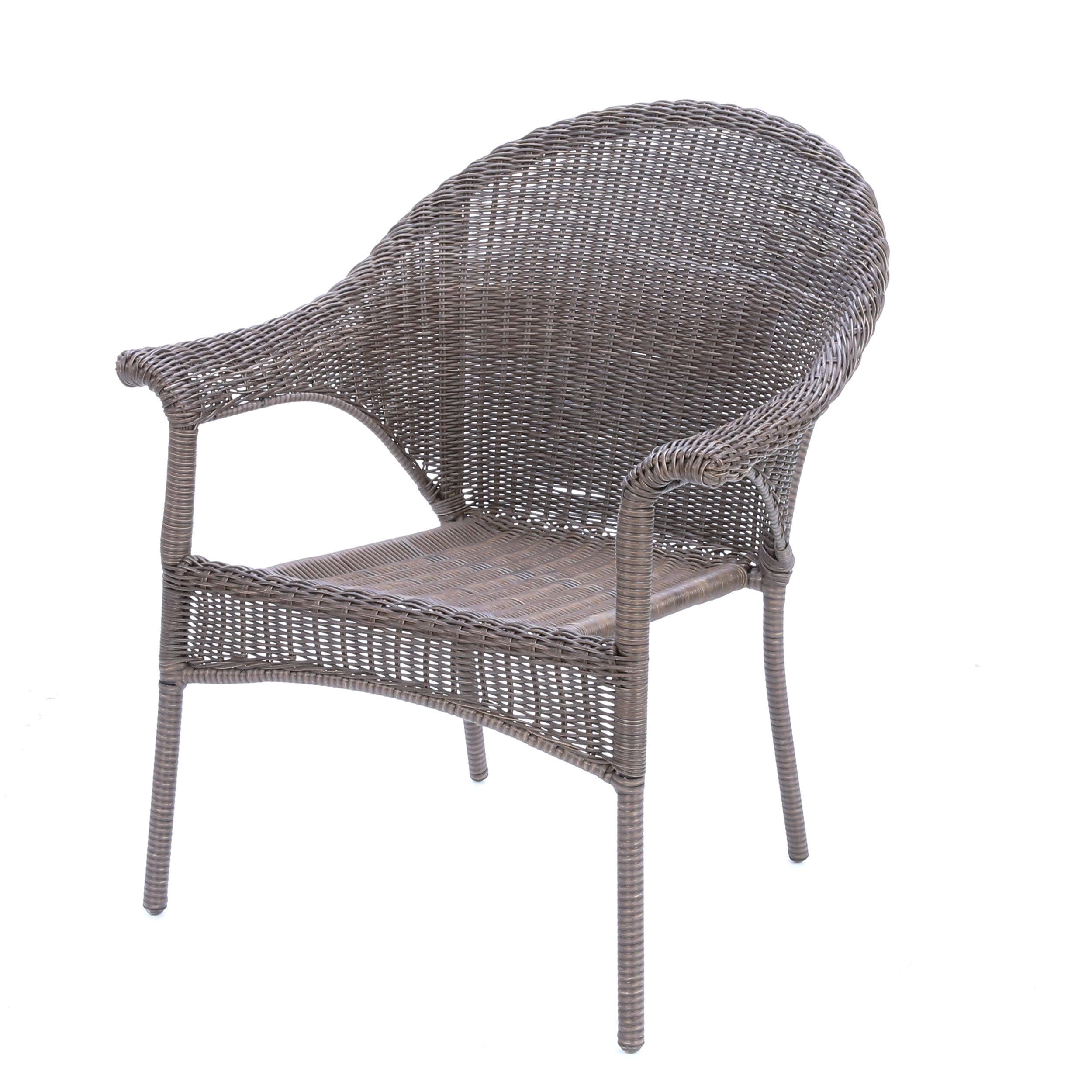 valleydale brown woven stackable chair