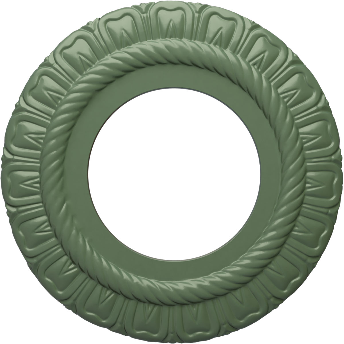Ekena Millwork CM09CLAGF Claremont 9-in W x 9-in L Painted Athenian Green Polyurethane Whole Ceiling Medallion