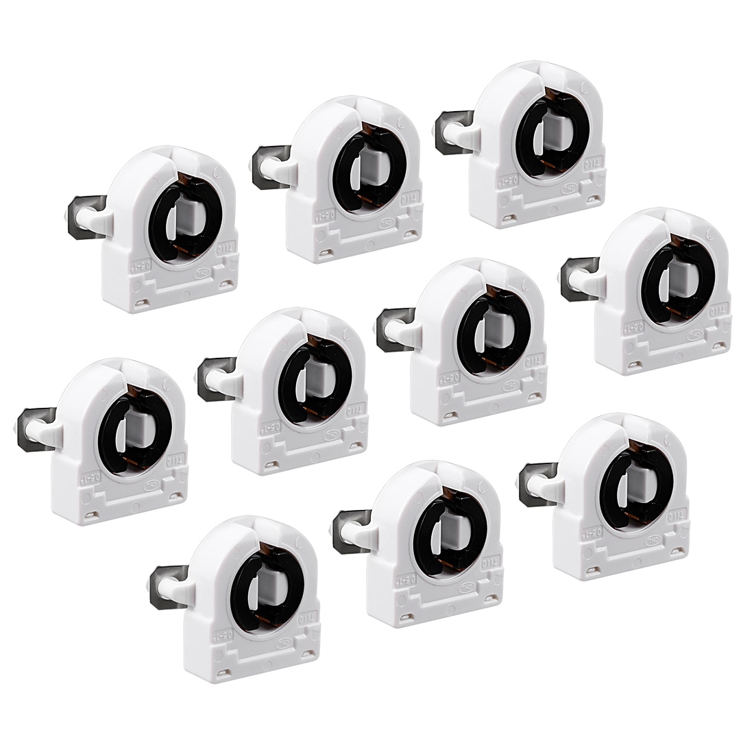 Unique Bargains 10pcs T8 Fluorescent Light Holder G13 Base Non-Shunted Tombstone Lamp Socket AC 500V 2A for LED Fluorescent Tube