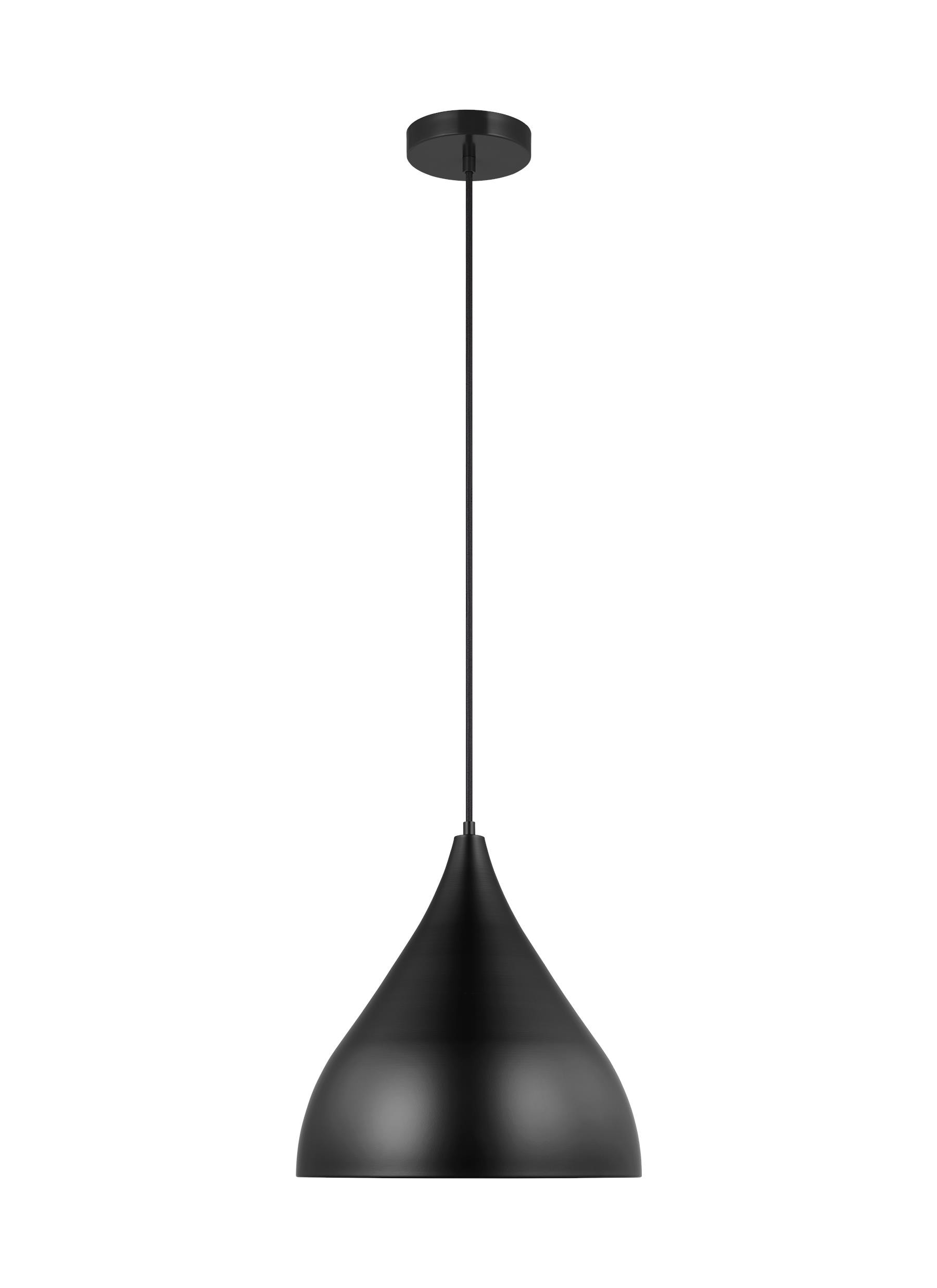Generation Lighting 6645301EN3-112 Oden 1 -Light Midnight Black Traditional Cone Medium Indoor/Outdoor Hanging Pendant light