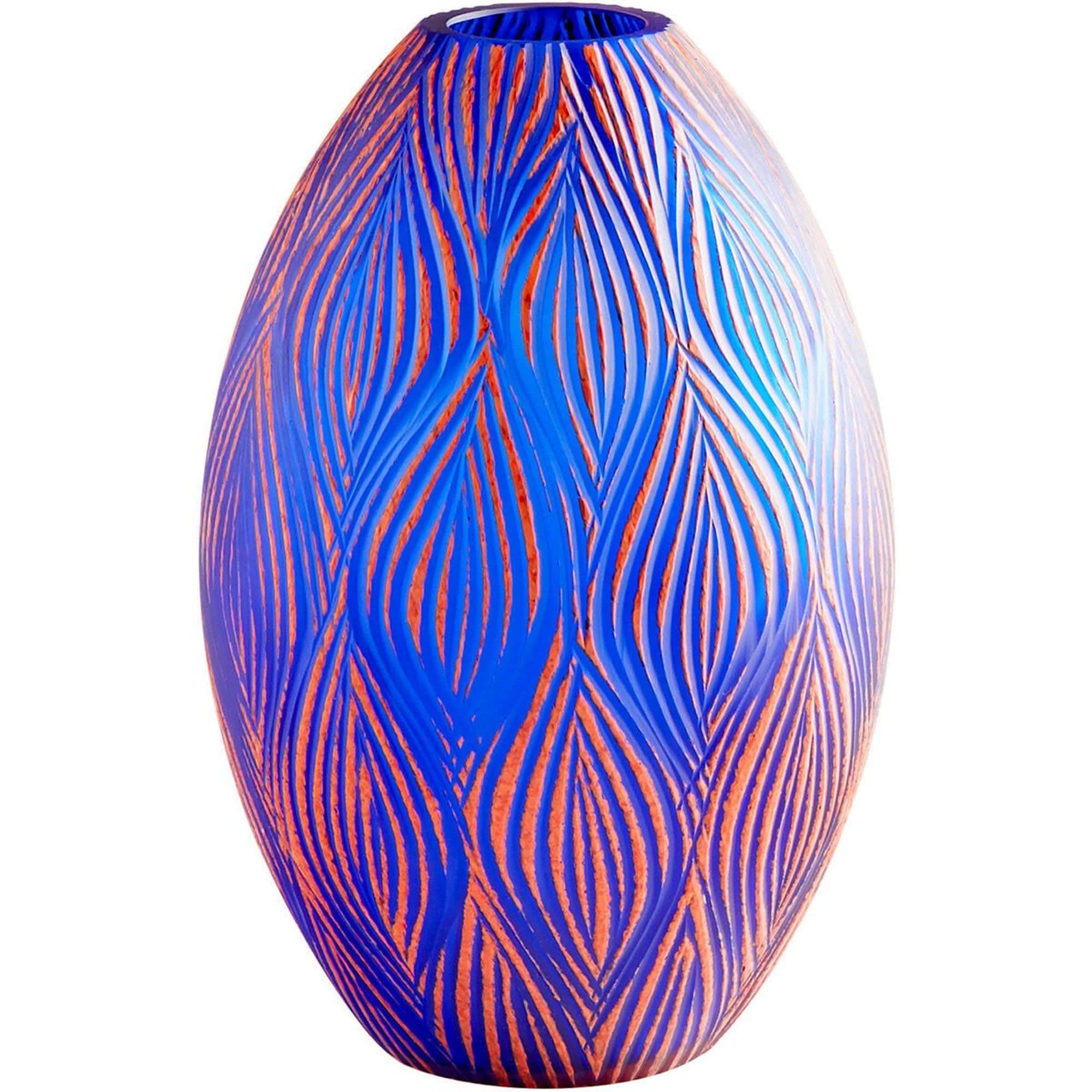 Cyan Design A-CYAN-10033 Blue Glass Vase