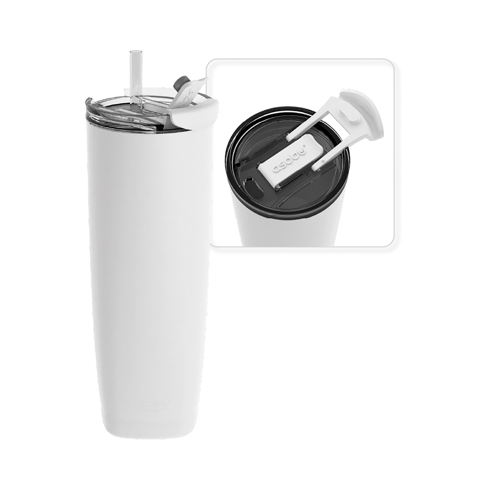 ASOBU ADNANABF23W Aqualina 20 -fl oz Stainless steel Insulated Tumbler - White