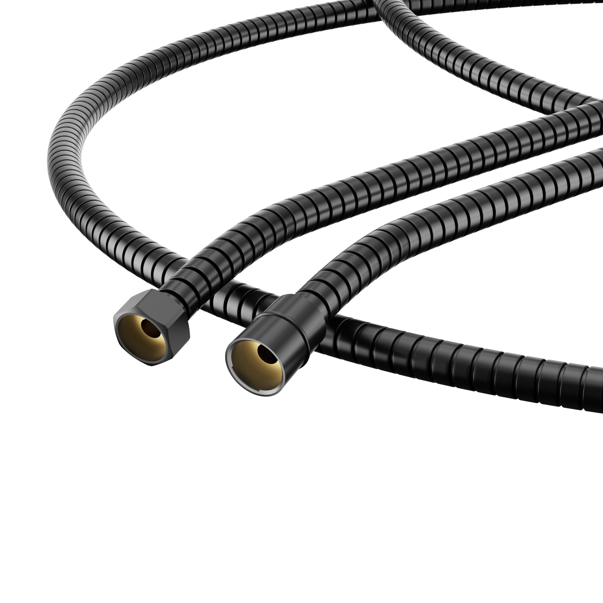 EVERSTEIN Q-818-OTOP Matte Black 59-in Universal Shower Hose 0.5 -ID