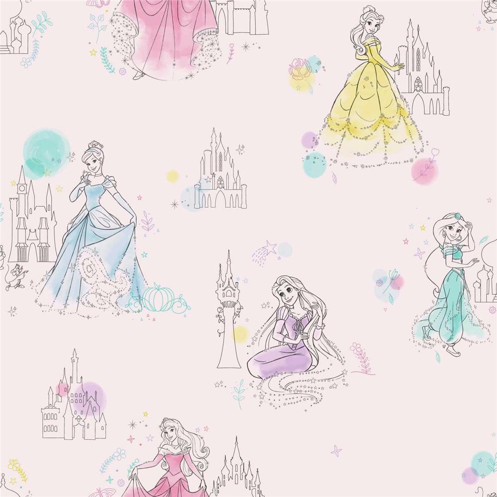 York Wallcoverings Disney Kids Vol. 4 56-sq ft Pink Non-woven Abstract