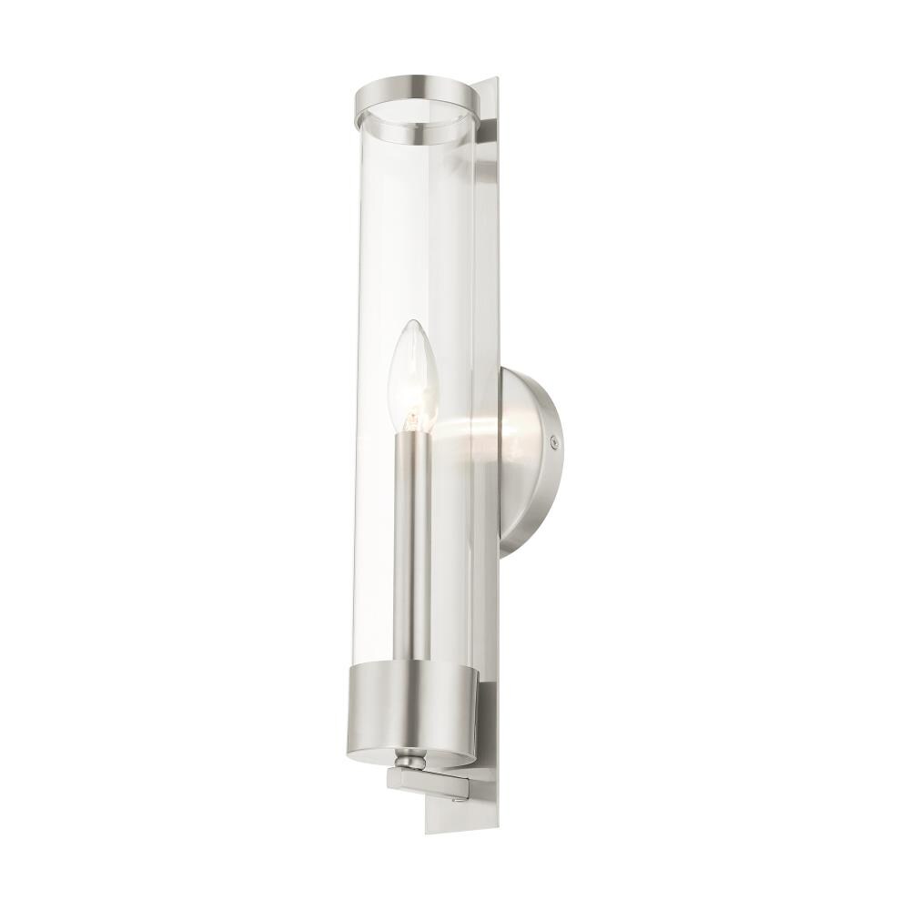 Castleton Brushed Nickel ADA Compliant Wall Sconce with Clear Glass