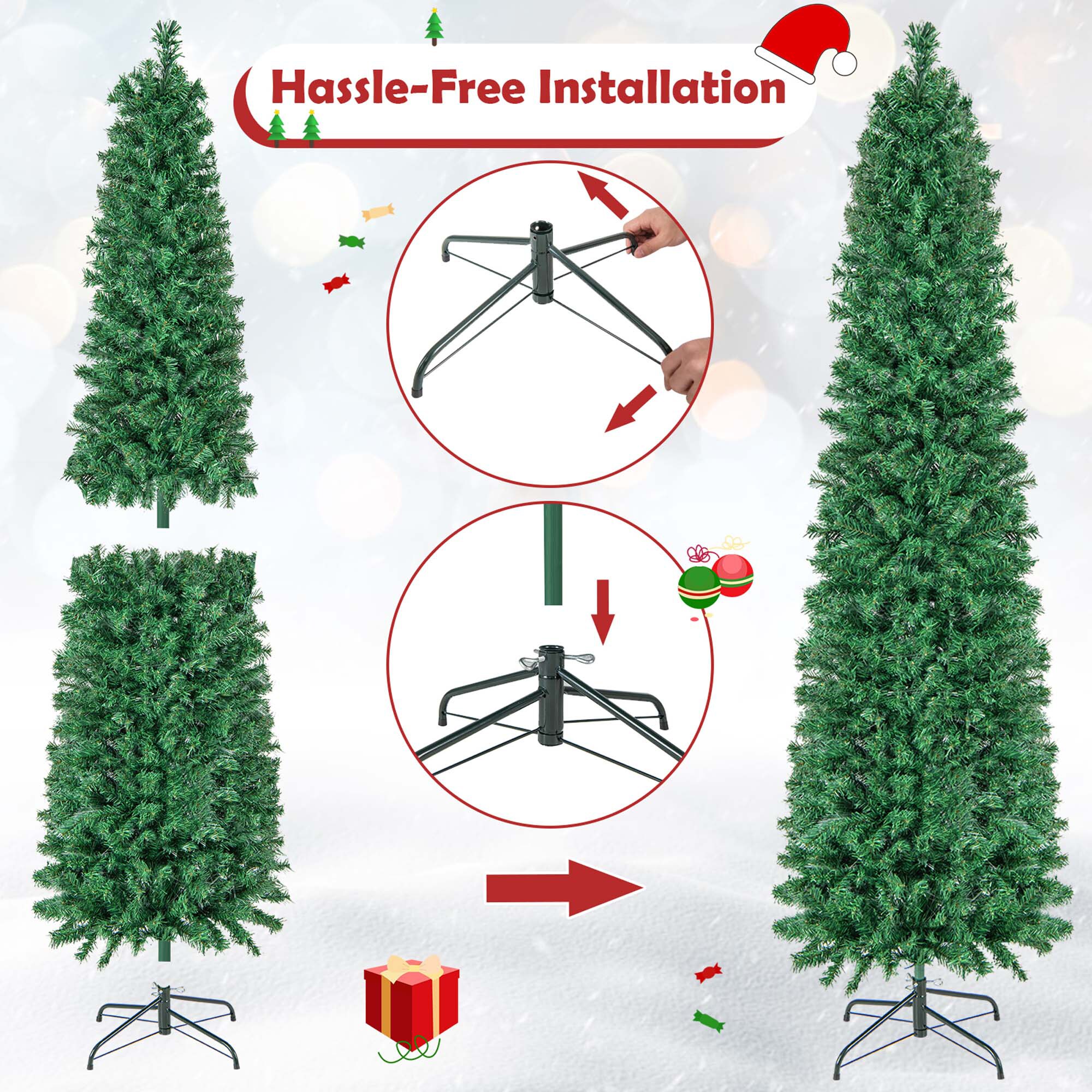 Costway LWS00703 Artificial-Christmas-Trees - View #7