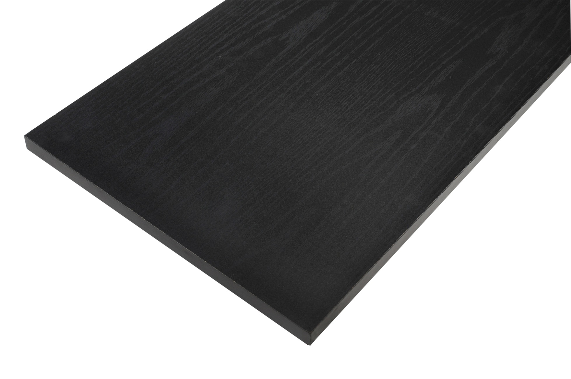 Rubbermaid 1919508 71.8-in L x 11.8-in D x 0.625-in H Black Oak Rectangular Shelf Board