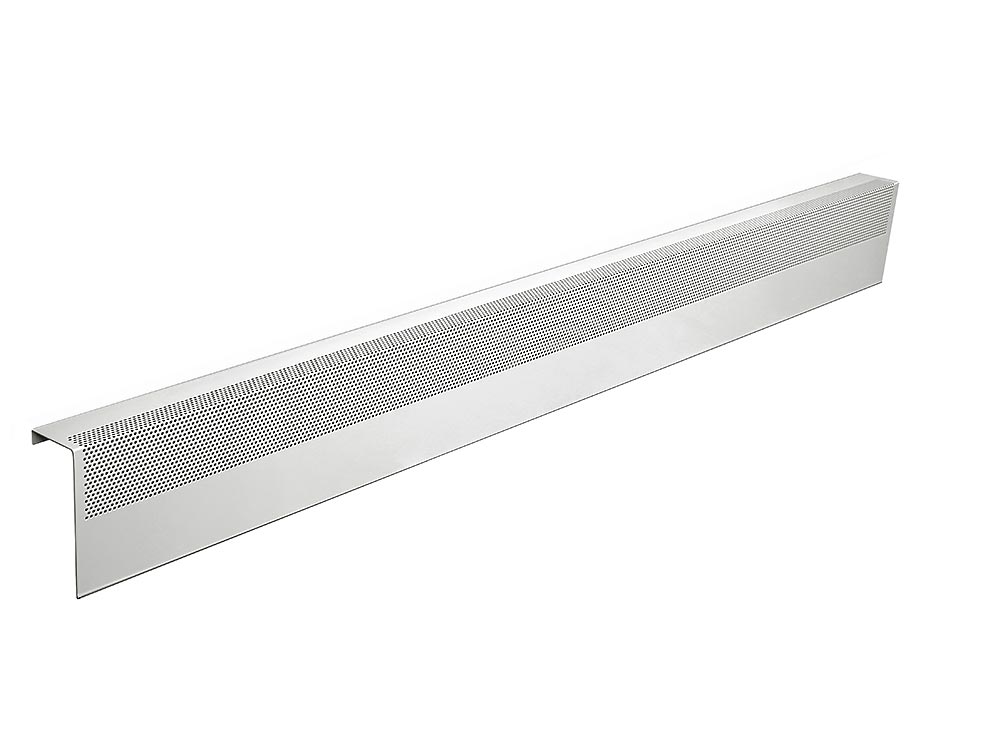 Baseboarders Premium Series 3 ft. Galvanized Steel Easy Slip-On Baseboard Heater Cover, Left and Right Endcaps [1] Cover, [2] Endcaps