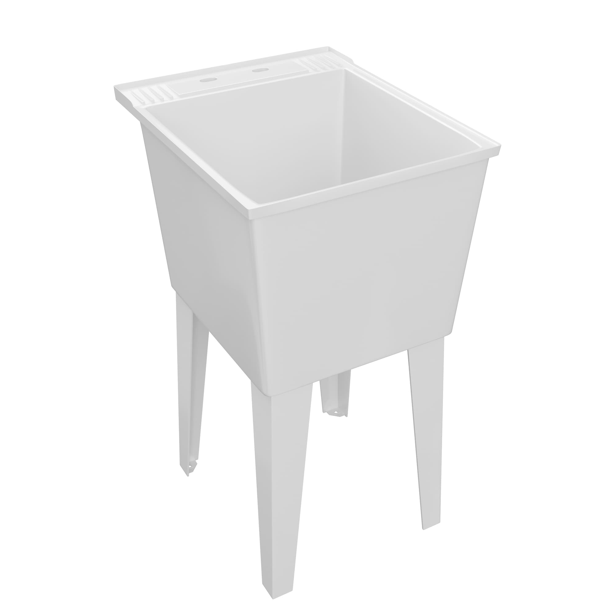 PROFLO PFLT2024 24-in x 20-in 1 -Basin White Freestanding Laundry sink