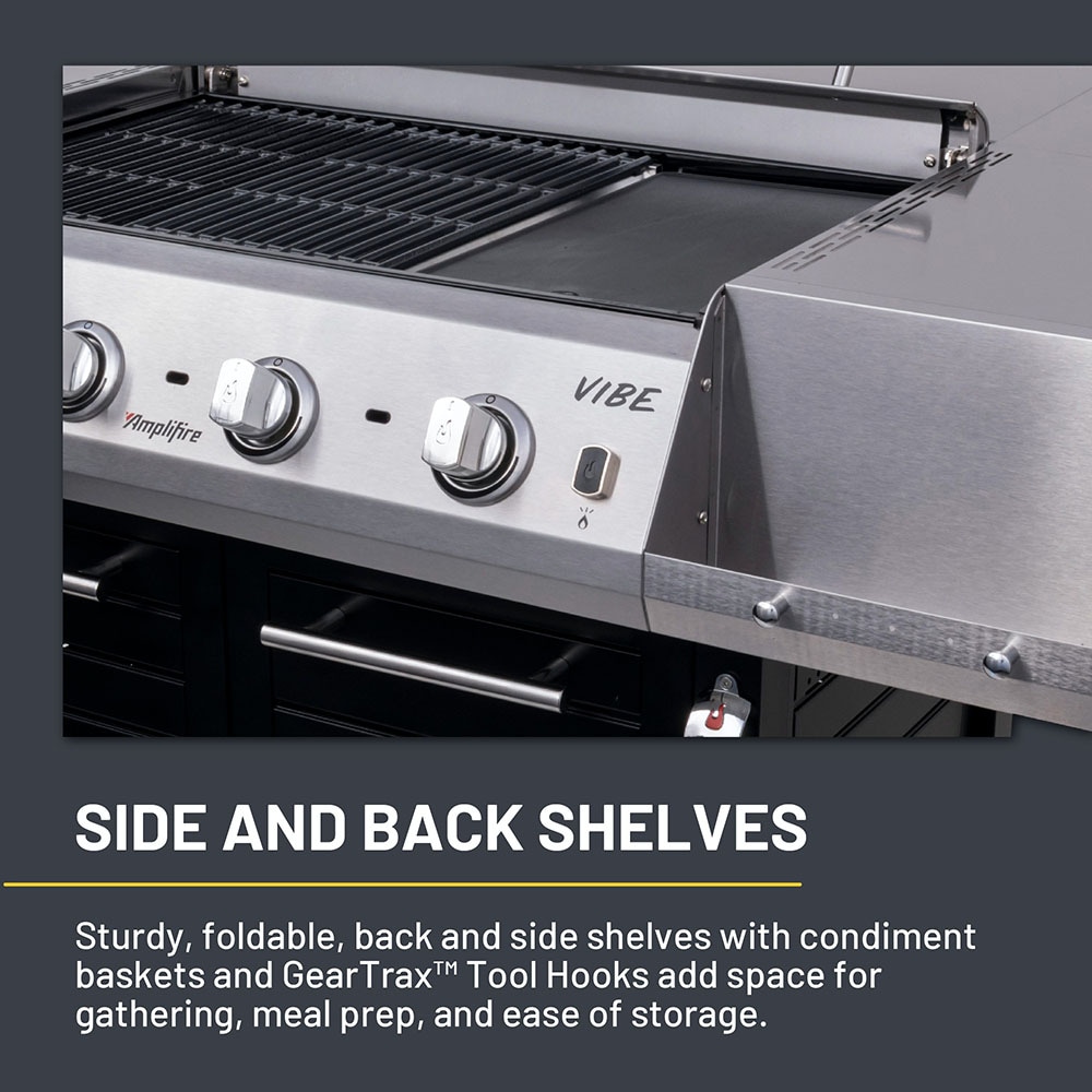 Char Broil Amplifire Vibe Grill and Griddle Combo Gray Liquid