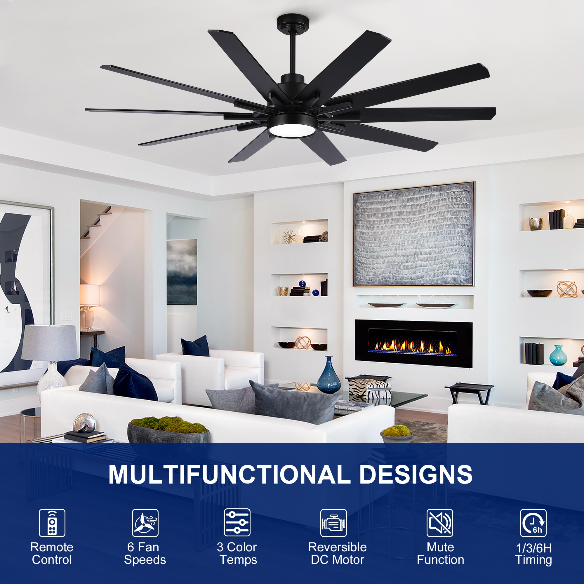 YUHAO LSDC1197BK722 Ceiling-Fans - View #3