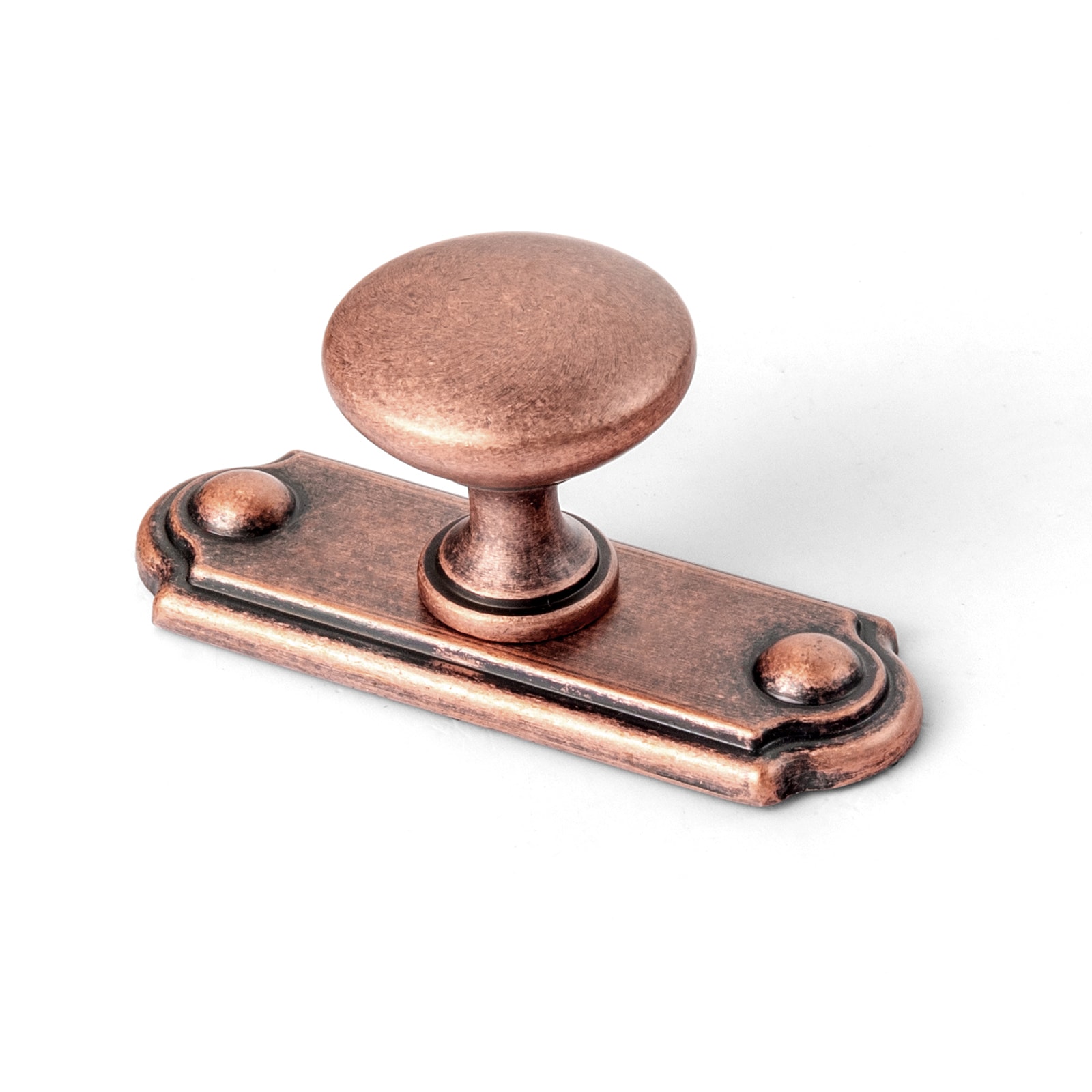 Miaokesen 1-in Antique Copper Mushroom Classic Cabinet Knob 6 -Pack #9365AC-C-DK