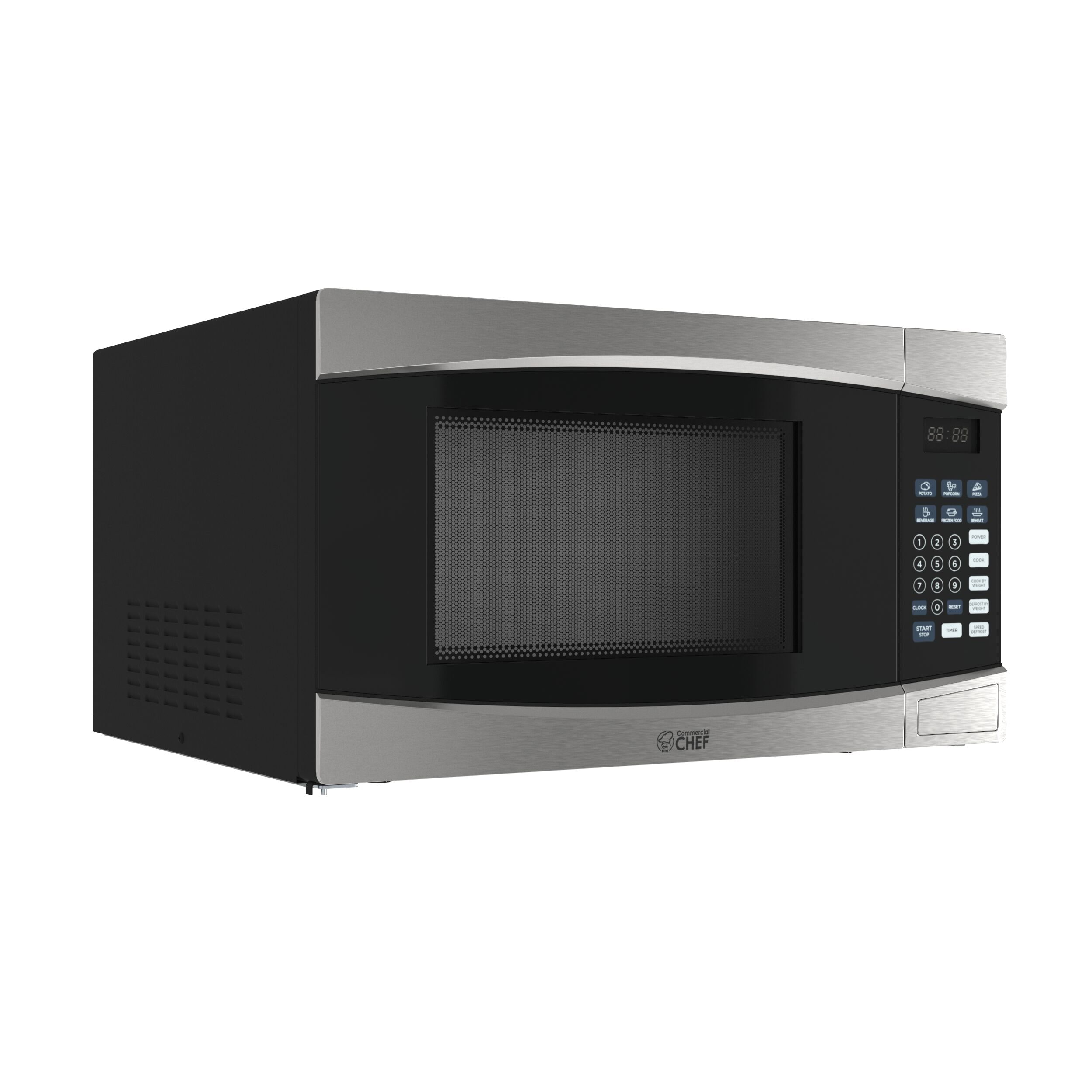 COMMERCIAL CHEF 1.6 Cu. Ft. Countertop Microwave with Touch Controls &  Digital Display & 10 Power Levels CHM16MB6C, Color: Black - JCPenney