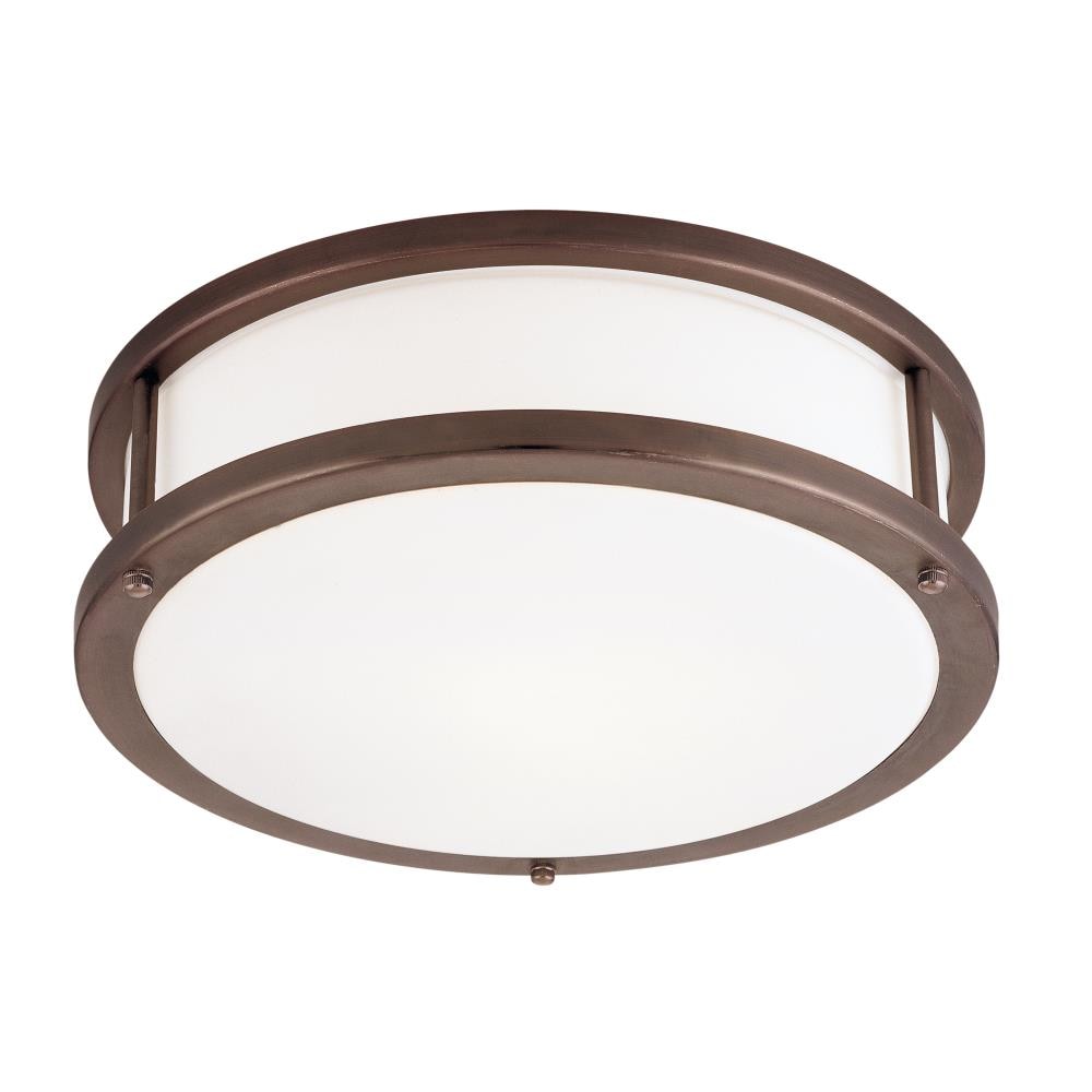 Access Lighting 50080LEDDLP-BRZ/OPL Conga 1 -Light Gloss Bronze Indoor/Outdoor Flush Mount Light ENERGY STAR Certified