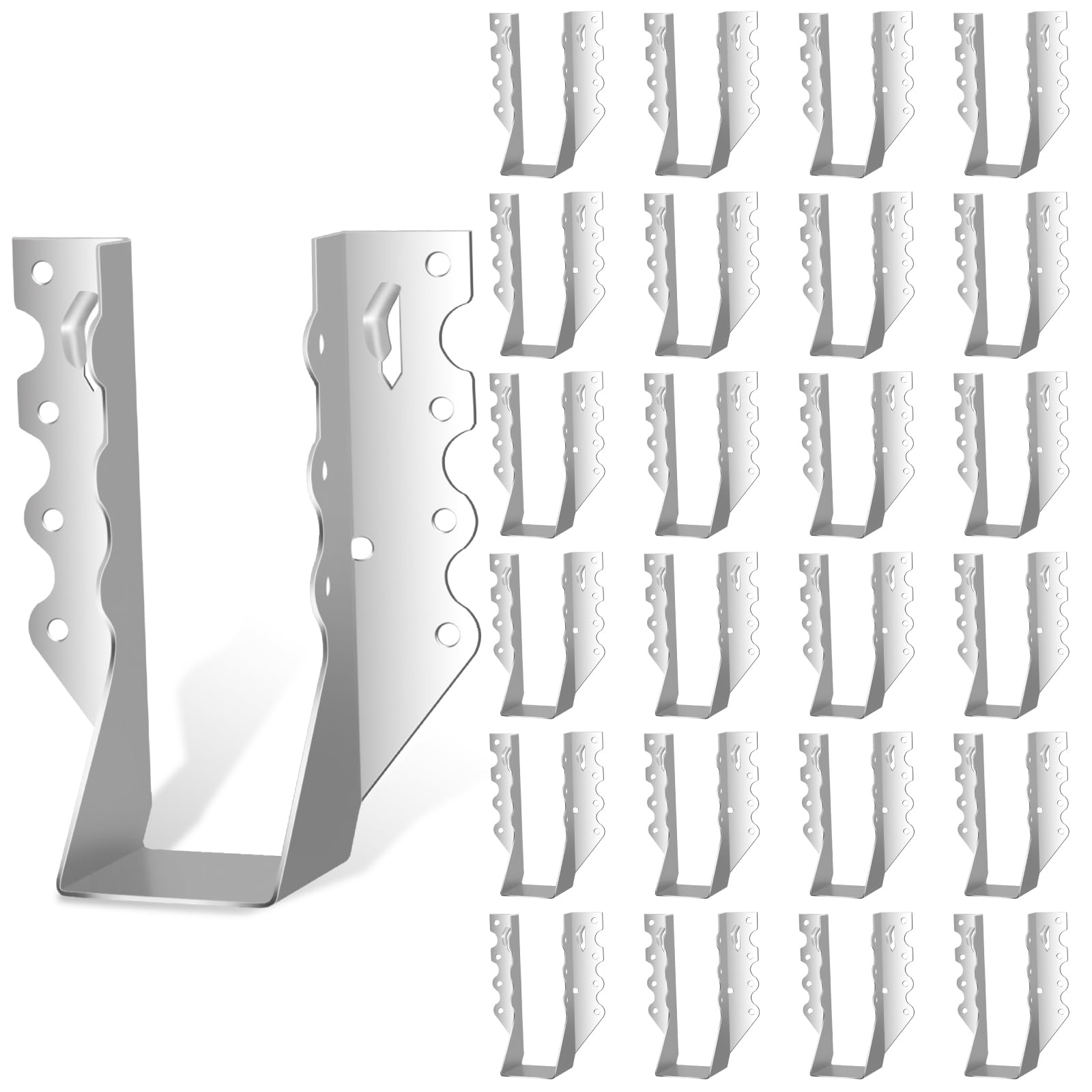 Phyfalip  2x6 Joist Hanger 20 Gauge Double Shear Face Mount for Floor Deck Ceiling Rafters Hurricane Tie Brackets Carbon Steel Corrosion