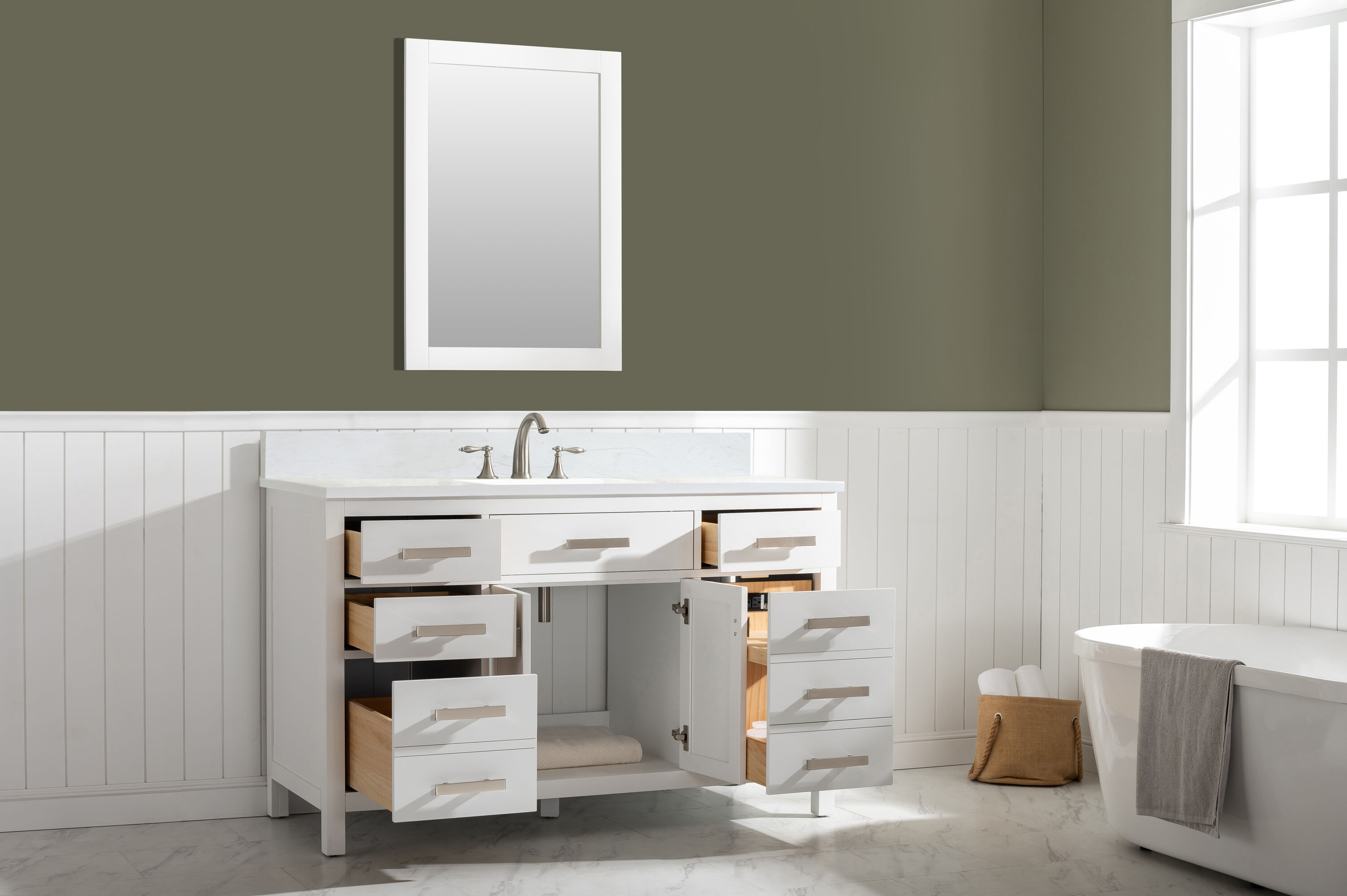 Design Element V01-54-WT Bath-Vanity-Combo - View #14