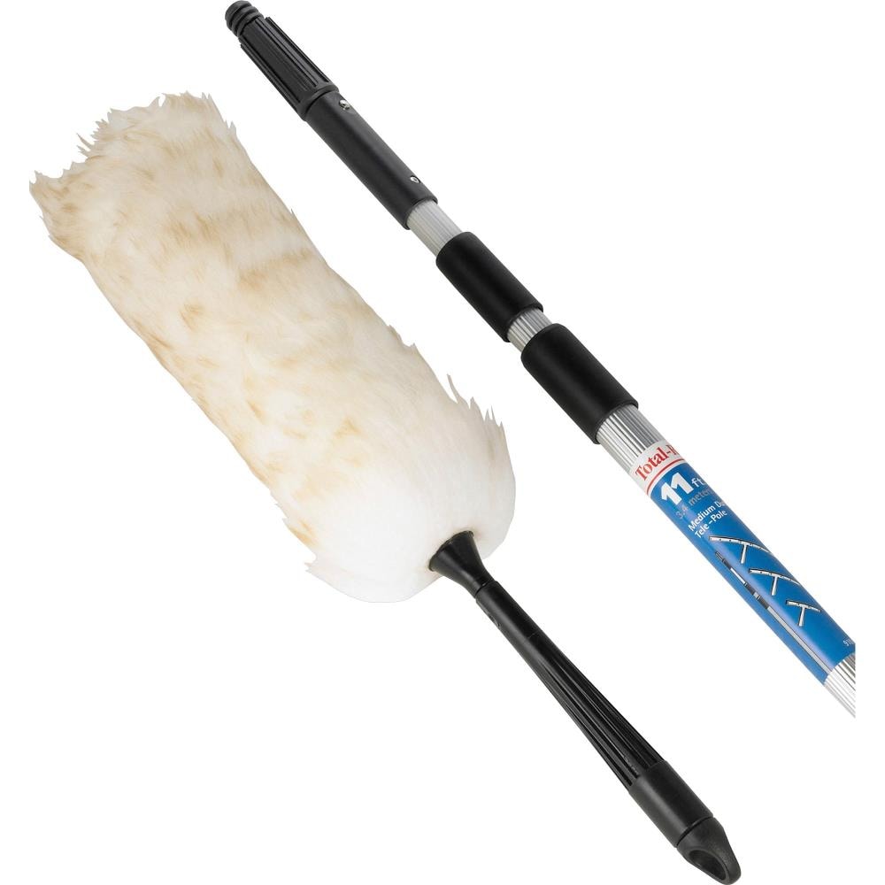 Wool Lambswool Feather Brush, Anti-Static Duster Dust Sweeping Cleaning  Tool with Wood Handle and Hanging Rope for Home Furniture