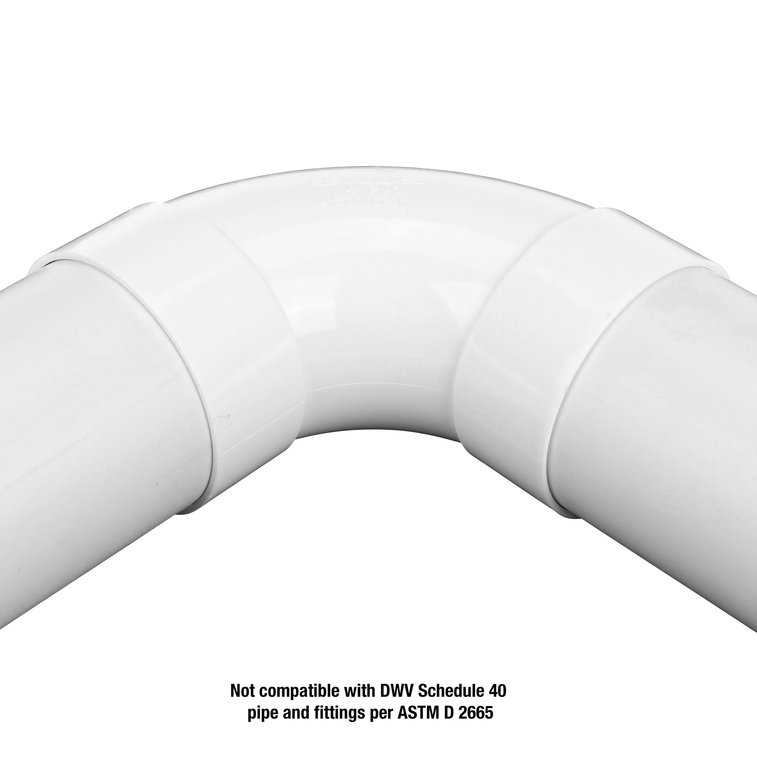 NDS 4-in 90-Degree PVC Sewer and Drain Elbow in the Sewage Pipe ...