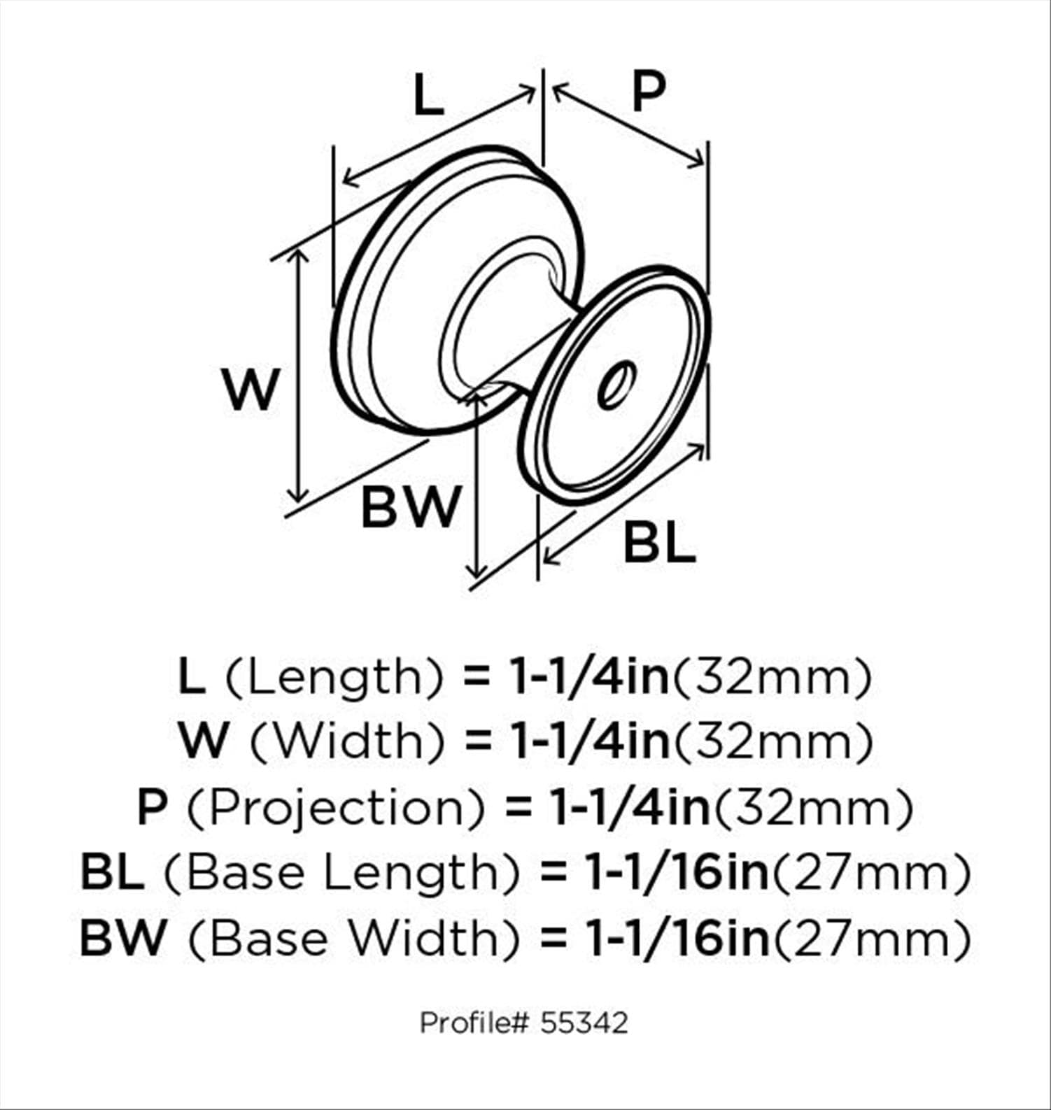 Amerock BP55342ORB Cabinet-Knobs - View #3
