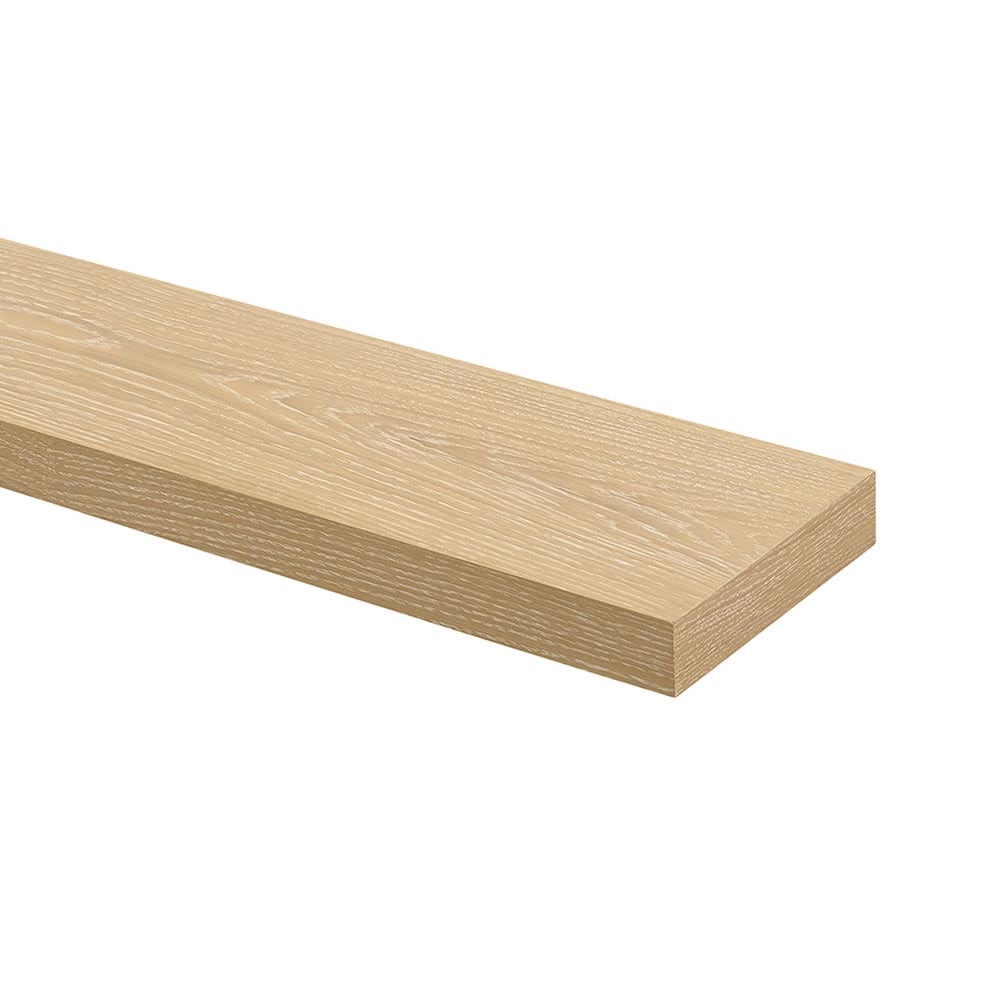 Modern Ember ALMA-WO-48-WW 48-in W x 2-in H x 8-in D Alma Whitewash Oak Modern Fireplace Mantel