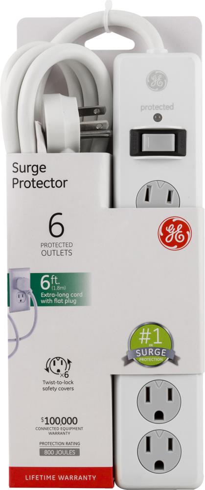   Basics Rectangular 6-Outlet Surge Protector