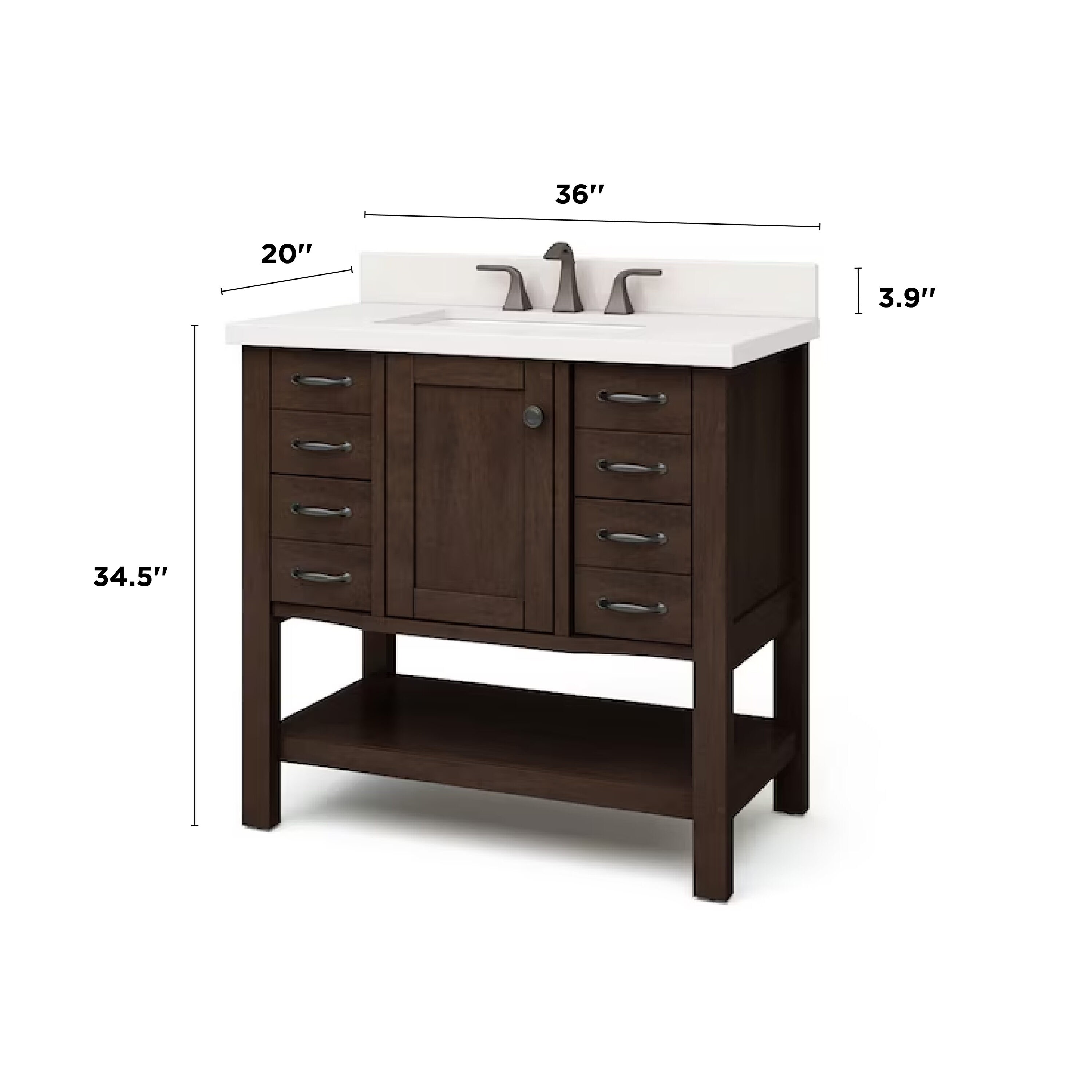 allen + roth WSL36RVE Bath-Vanity-Combo - View #7