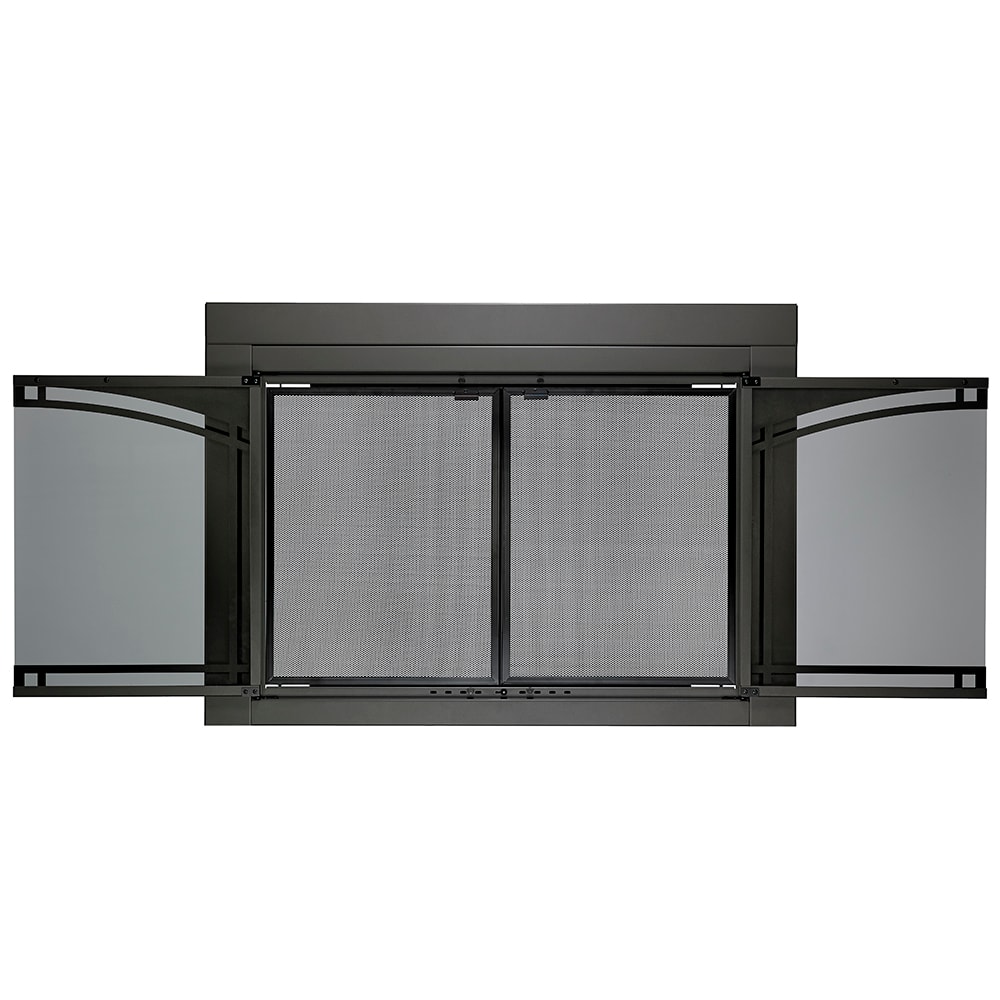 allen + roth FPDS302SLV Glass-Fireplace-Doors - View #5